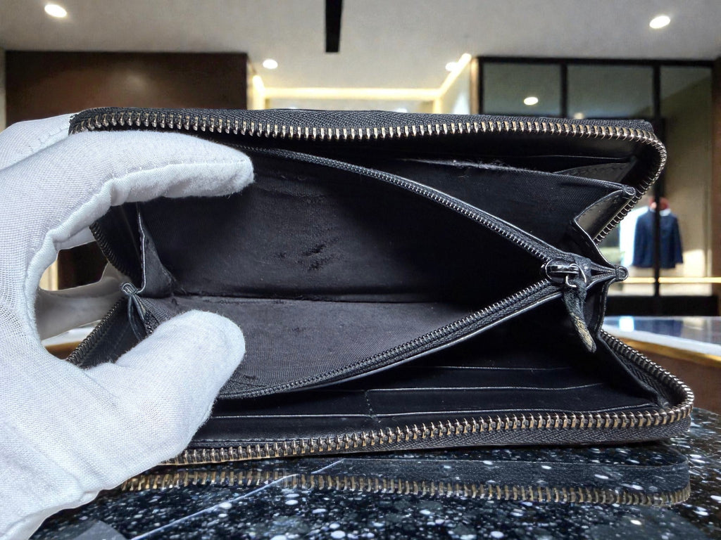 Gucci Black GG Imprimé Zip-Around Long Wallet