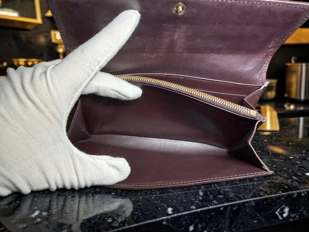 Louis Vuitton Amarante Monogram Vernis Portefeuille Sarah Long Wallet