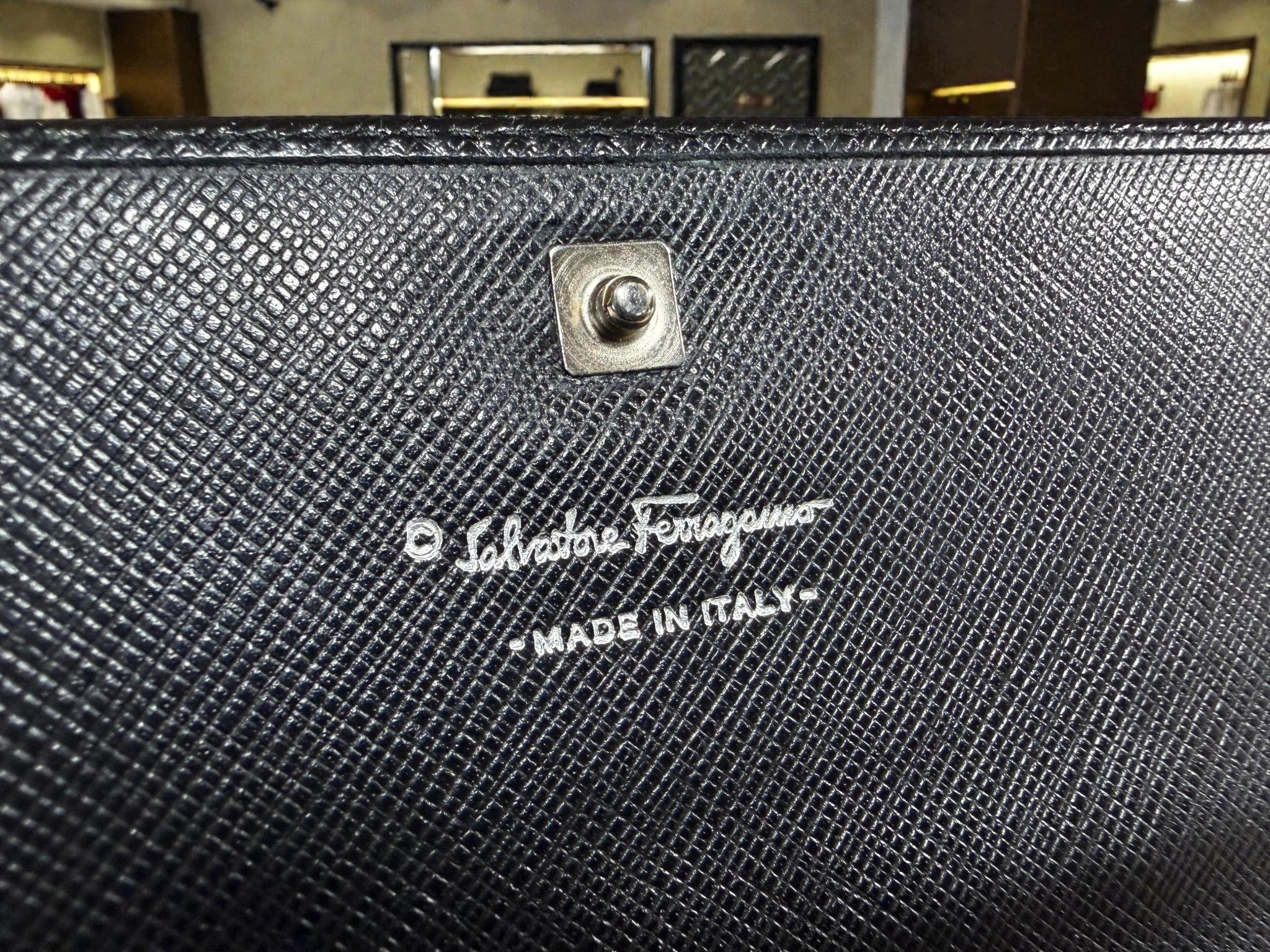 Salvatore Ferragamo Black Vara Bow Long Wallet