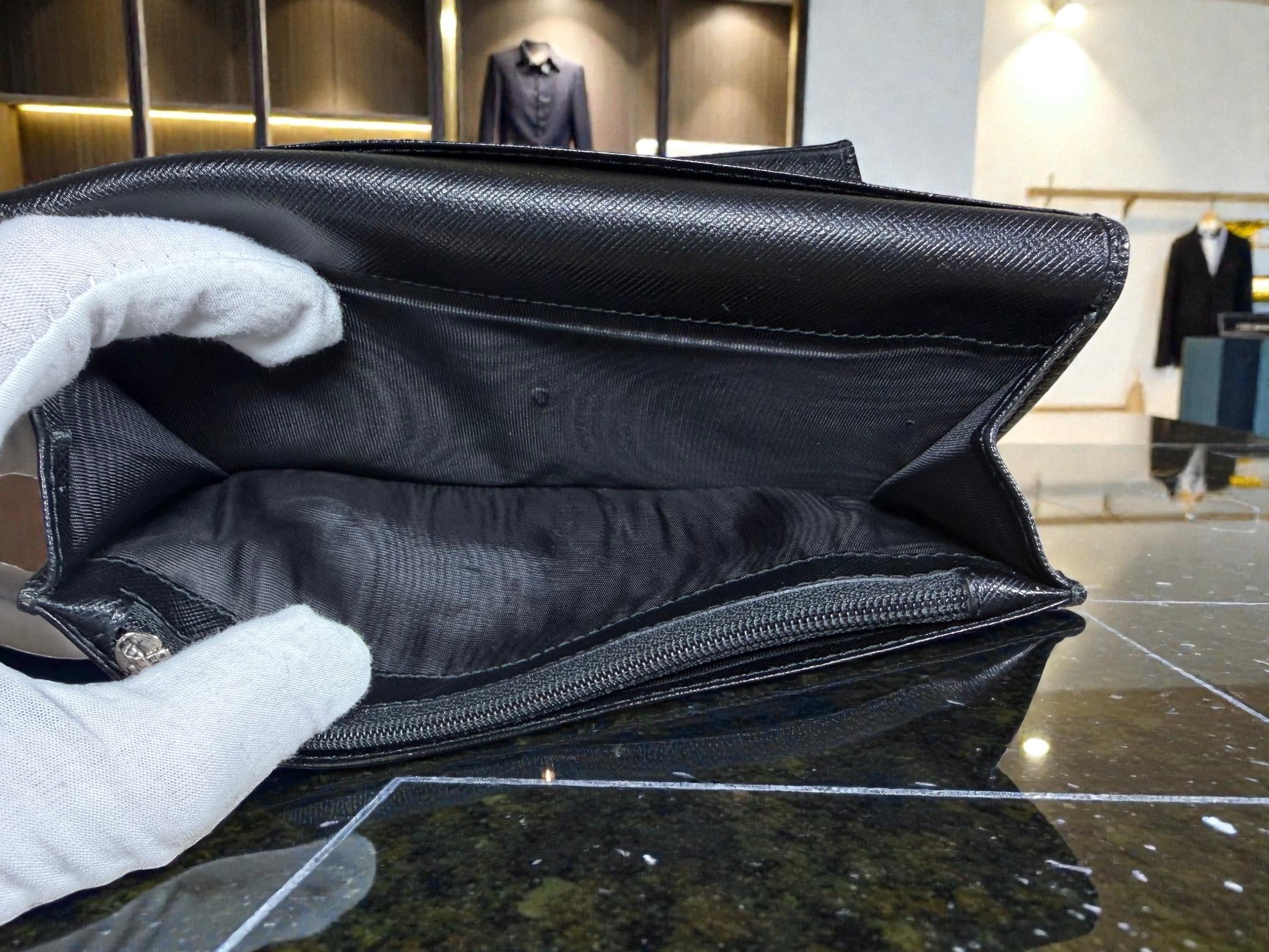 Salvatore Ferragamo Black Vara Bow Long Wallet