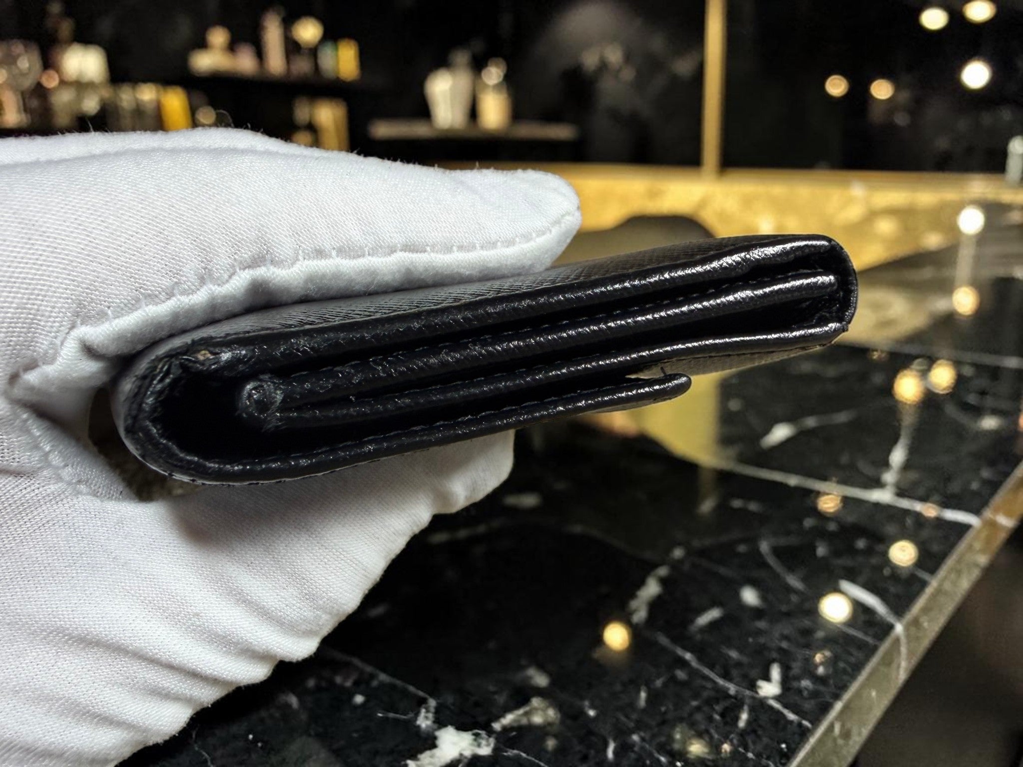 Salvatore Ferragamo Black Vara Bow Long Wallet