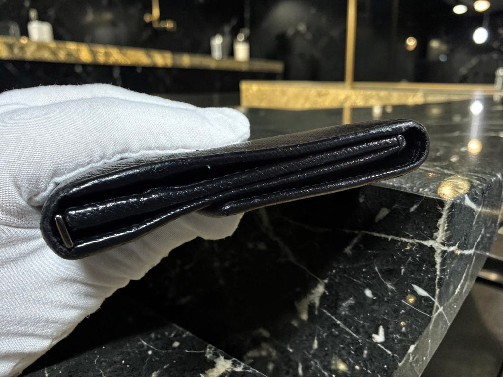 Salvatore Ferragamo Black Vara Bow Long Wallet