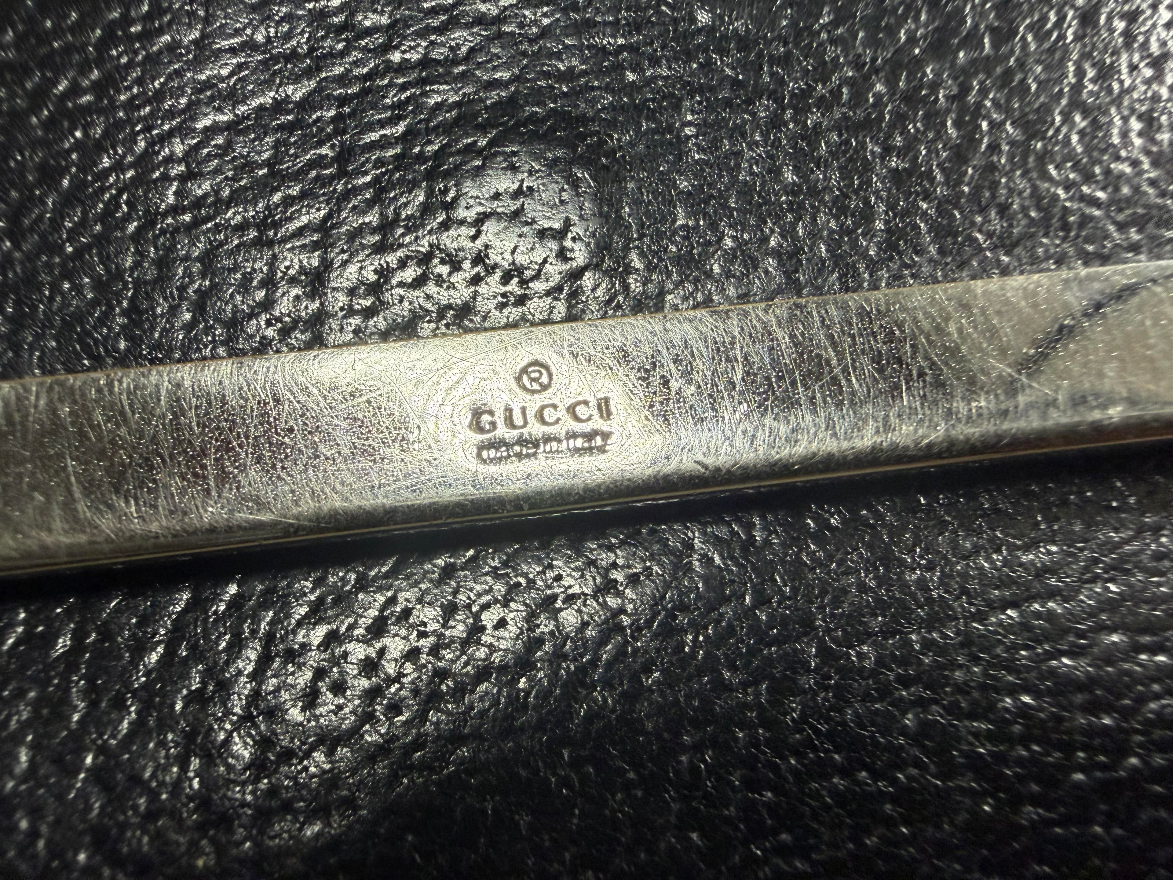 Gucci Black Grained Leather Continental Wallet