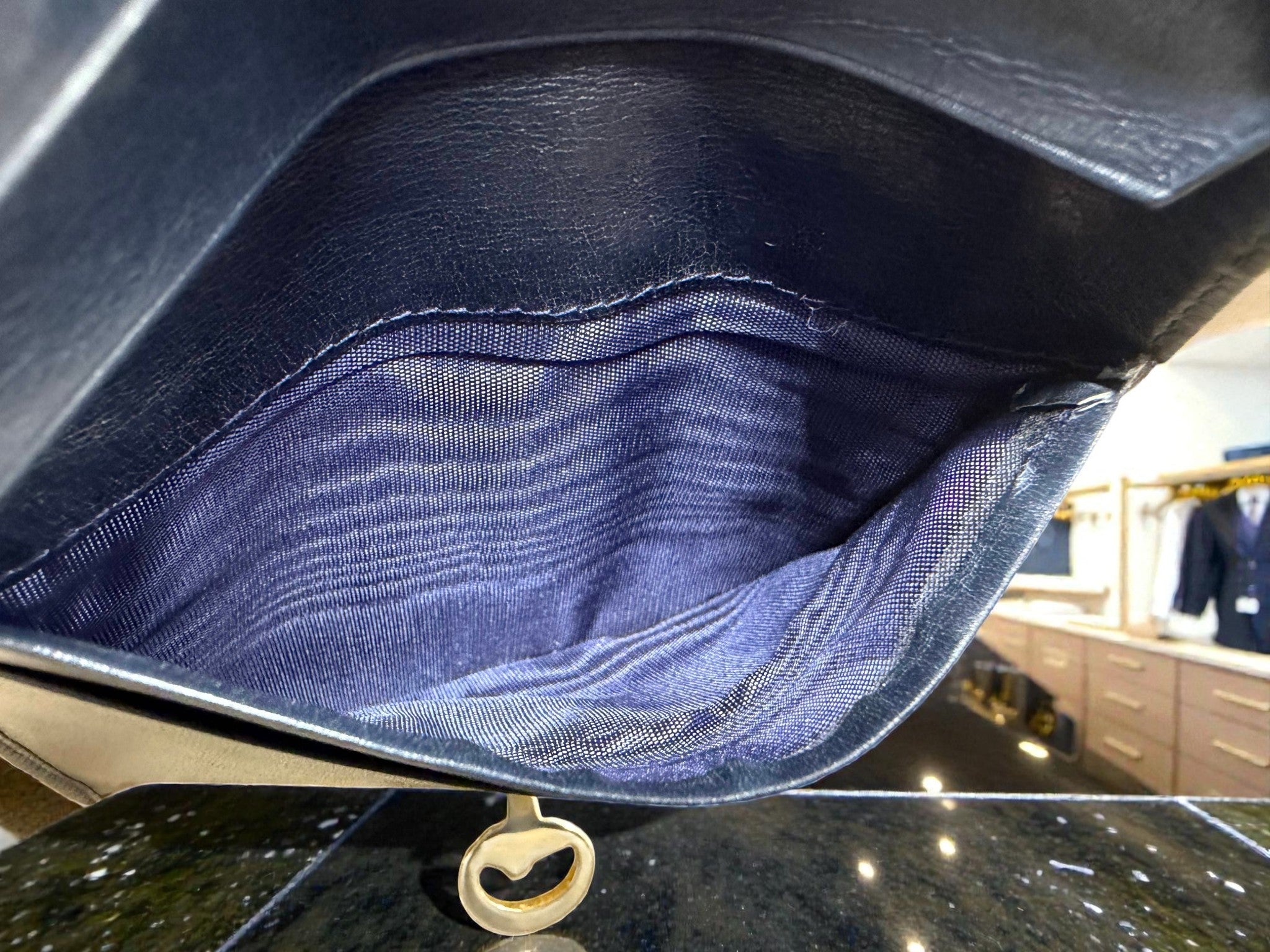 1970s Gucci Black Leather Web Stripe Horsebit Wallet