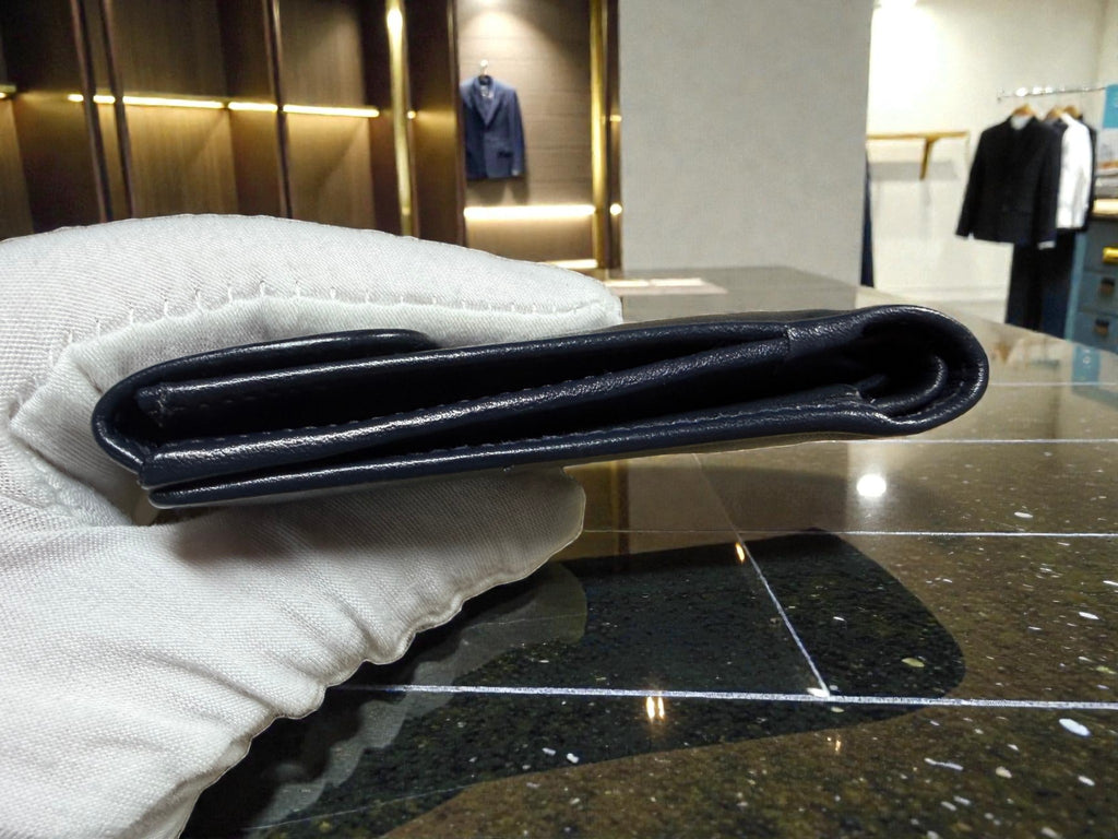 1970s Gucci Black Leather Web Stripe Horsebit Wallet