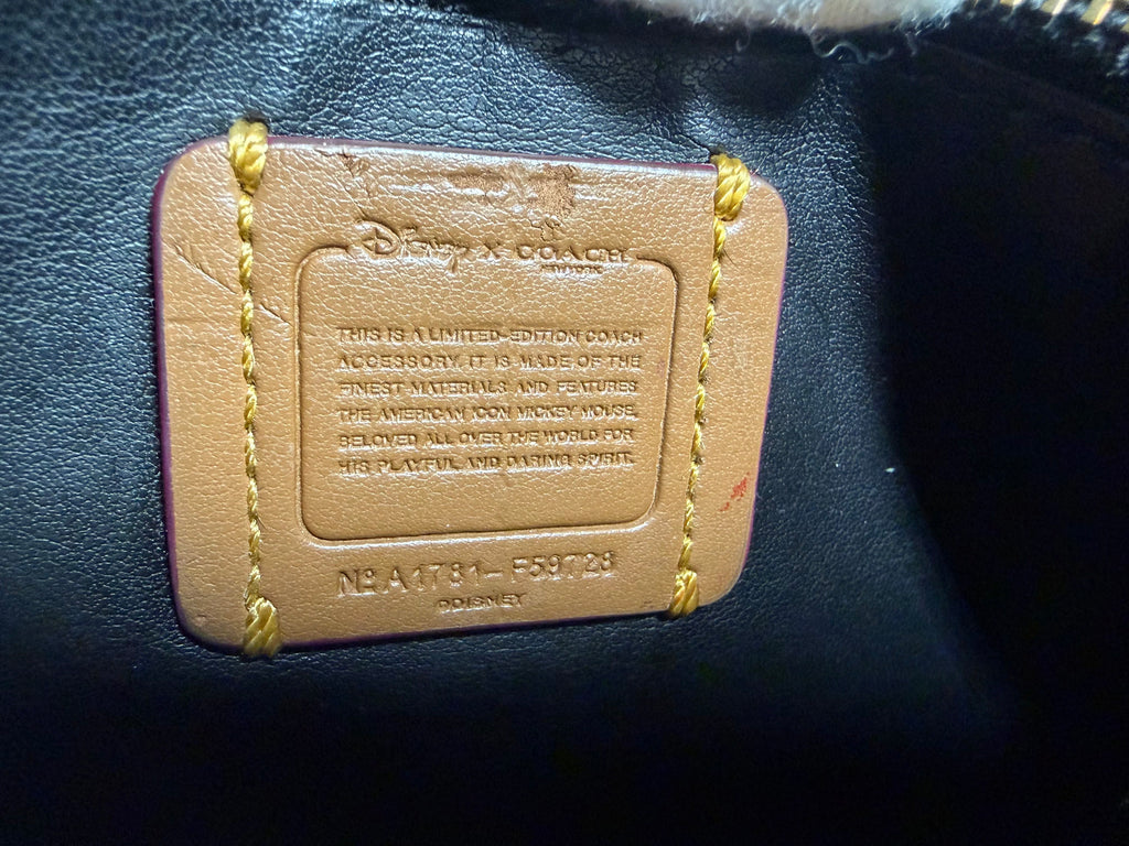 Coach Disney Mickey Mouse Limited Edition Red Star Print Zip-Around Continental Wallet