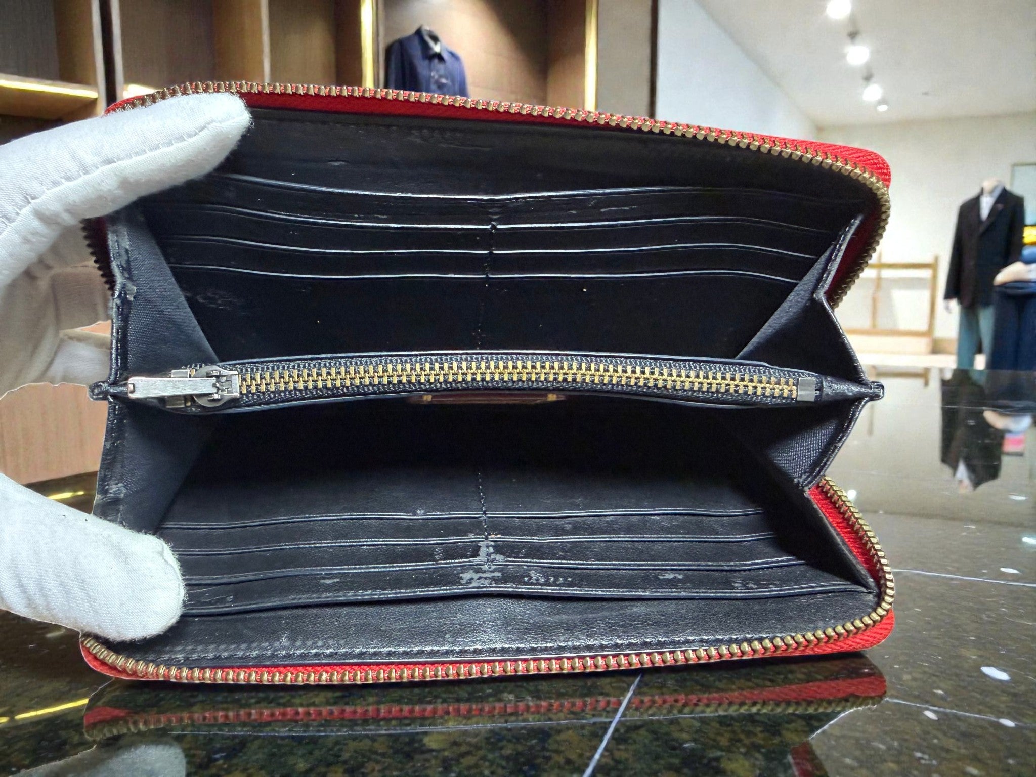 Coach Disney Mickey Mouse Limited Edition Red Star Print Zip-Around Continental Wallet