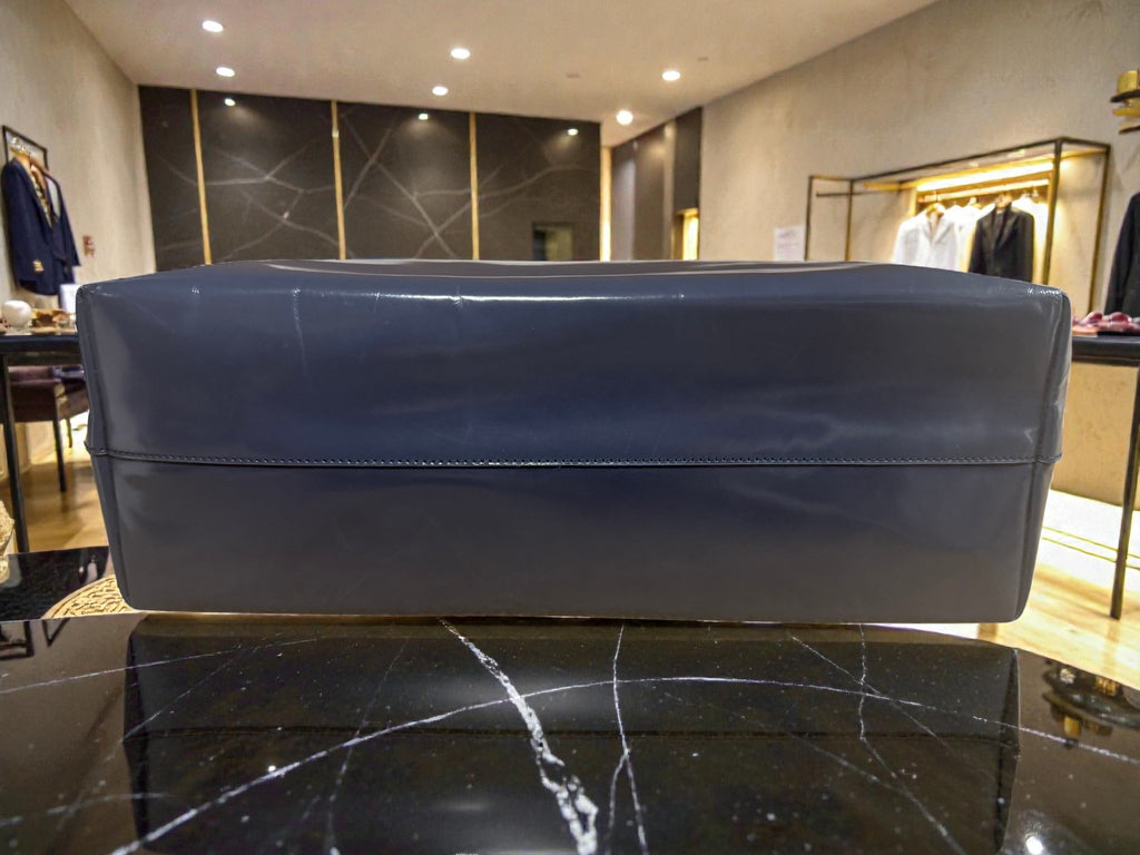 Prada Navy Enamel (Patent Leather) Tote Bag
