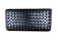 Bottega Veneta Intrecciato Bifold Long Wallet in Black