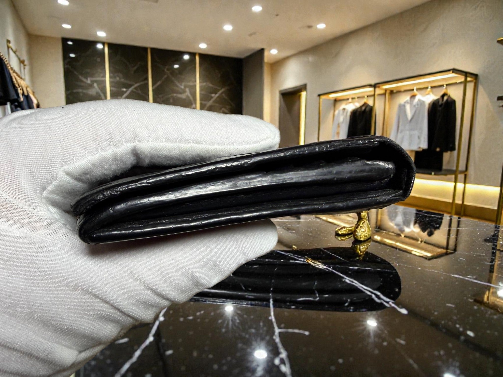 Bottega Veneta Intrecciato Bifold Long Wallet in Black