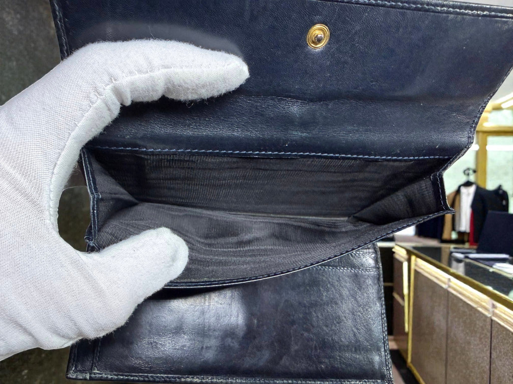 Salvatore Ferragamo Vintage Vara Bow Leather Continental Wallet / Clutch