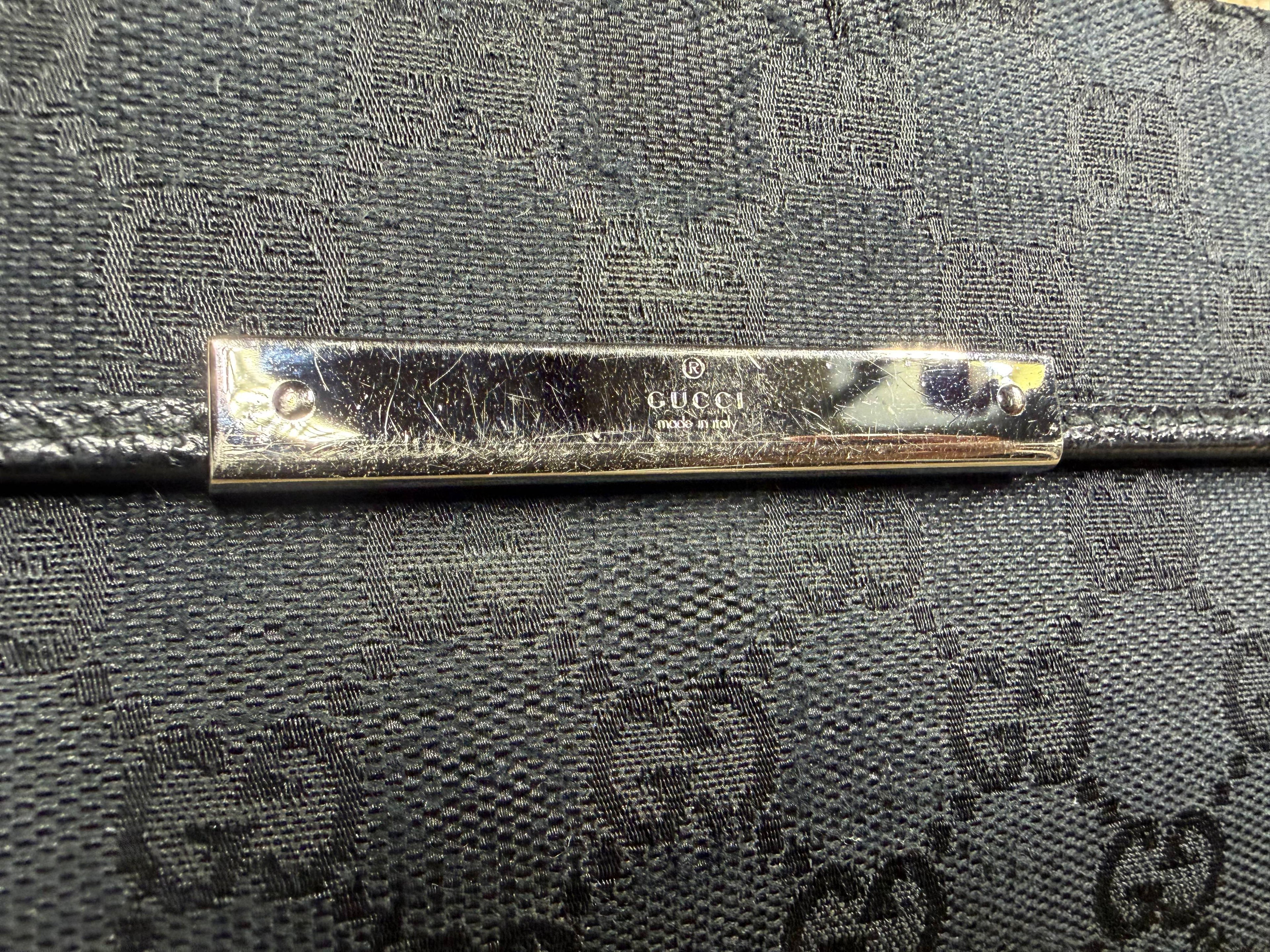 Gucci GG Monogram Black Canvas Continental Wallet