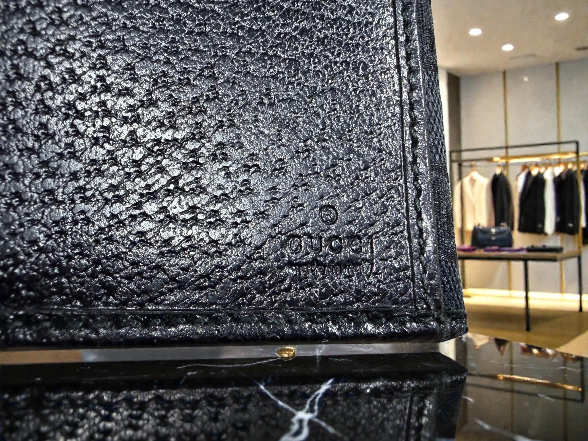 Gucci GG Monogram Black Canvas Continental Wallet