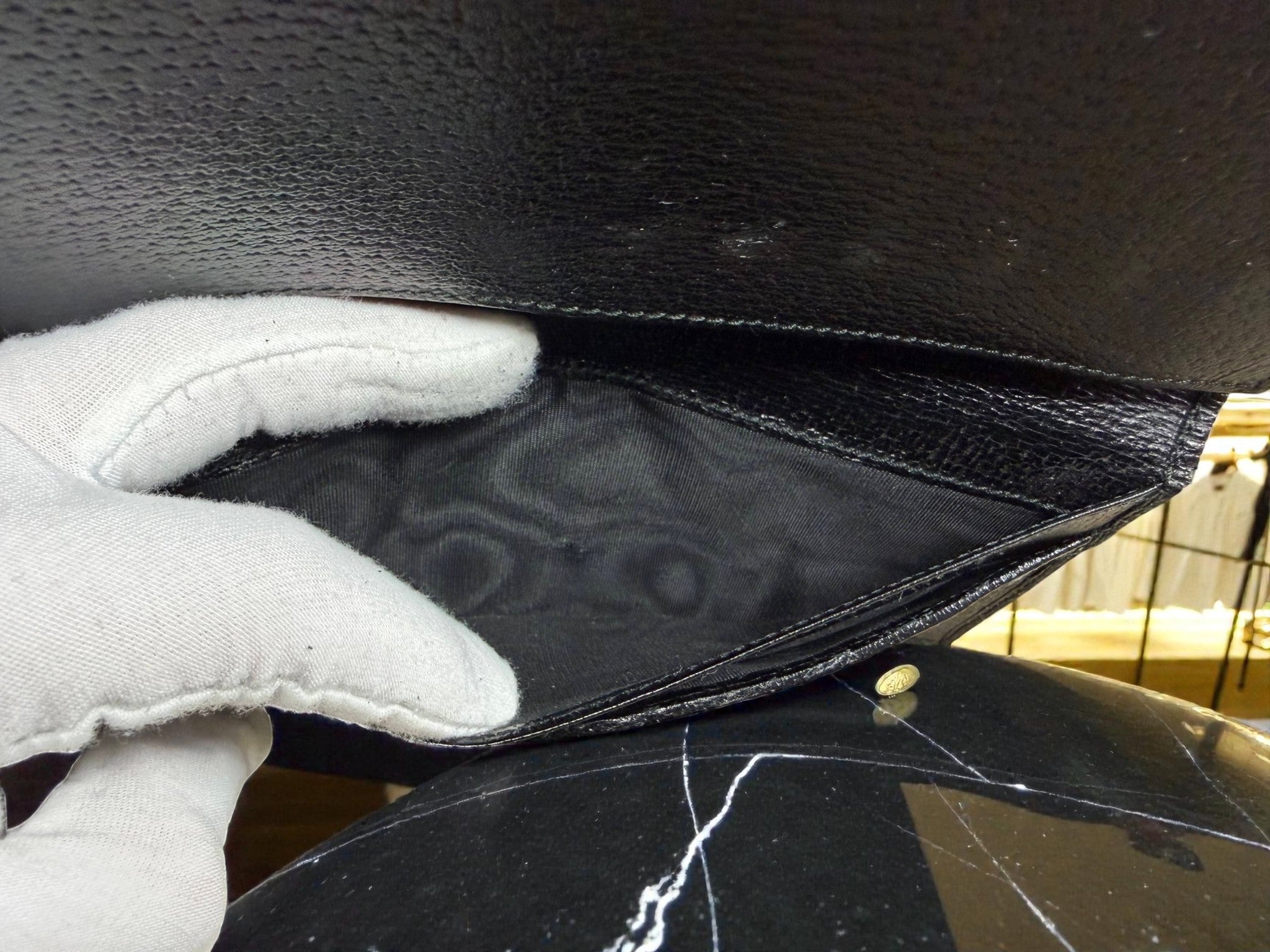 Gucci GG Monogram Black Canvas Continental Wallet