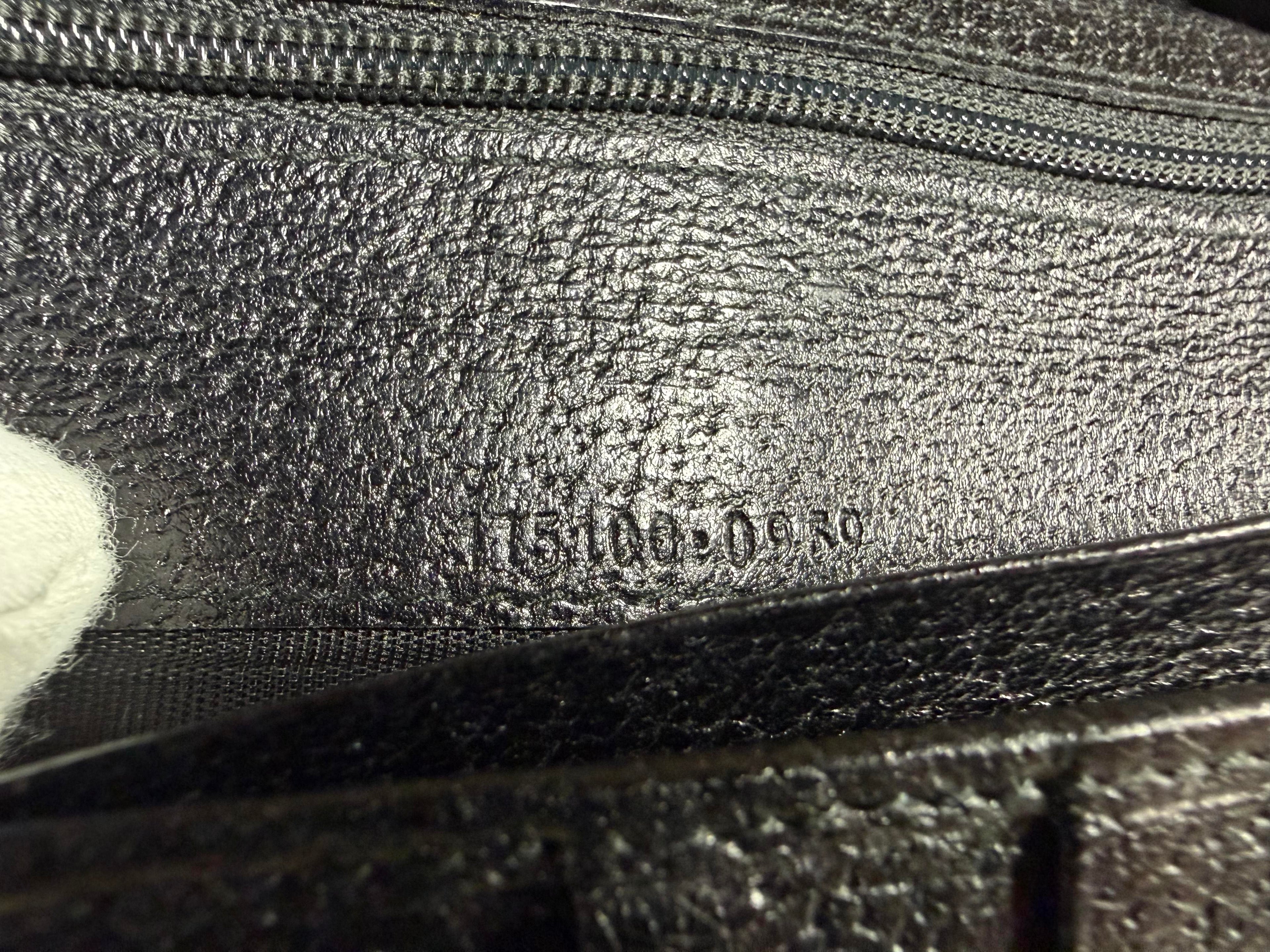 Gucci Black GG Monogram Continental Wallet with Kiss Lock