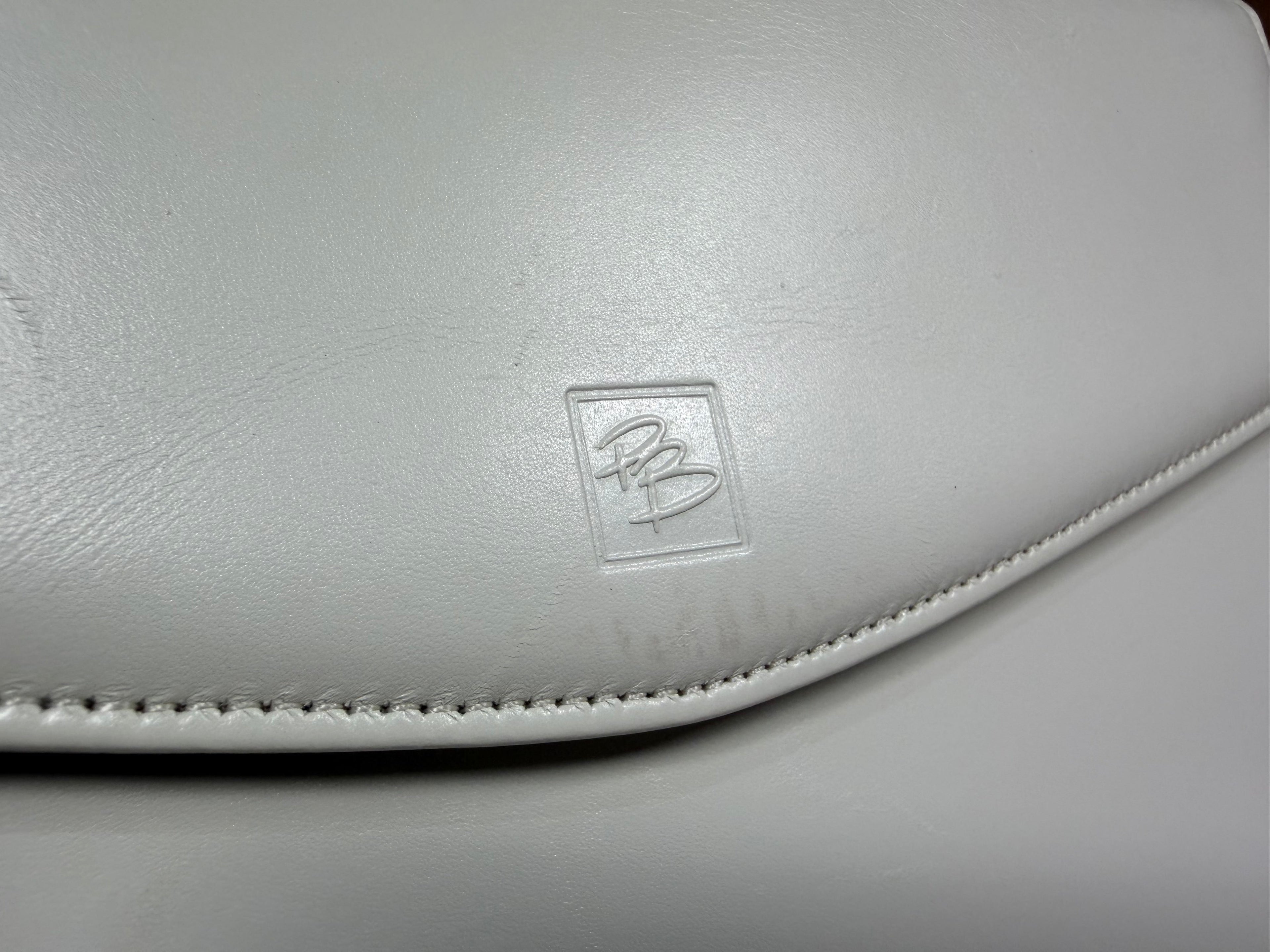 Vintage Pierre Balmain White Leather Top-Handle Bag