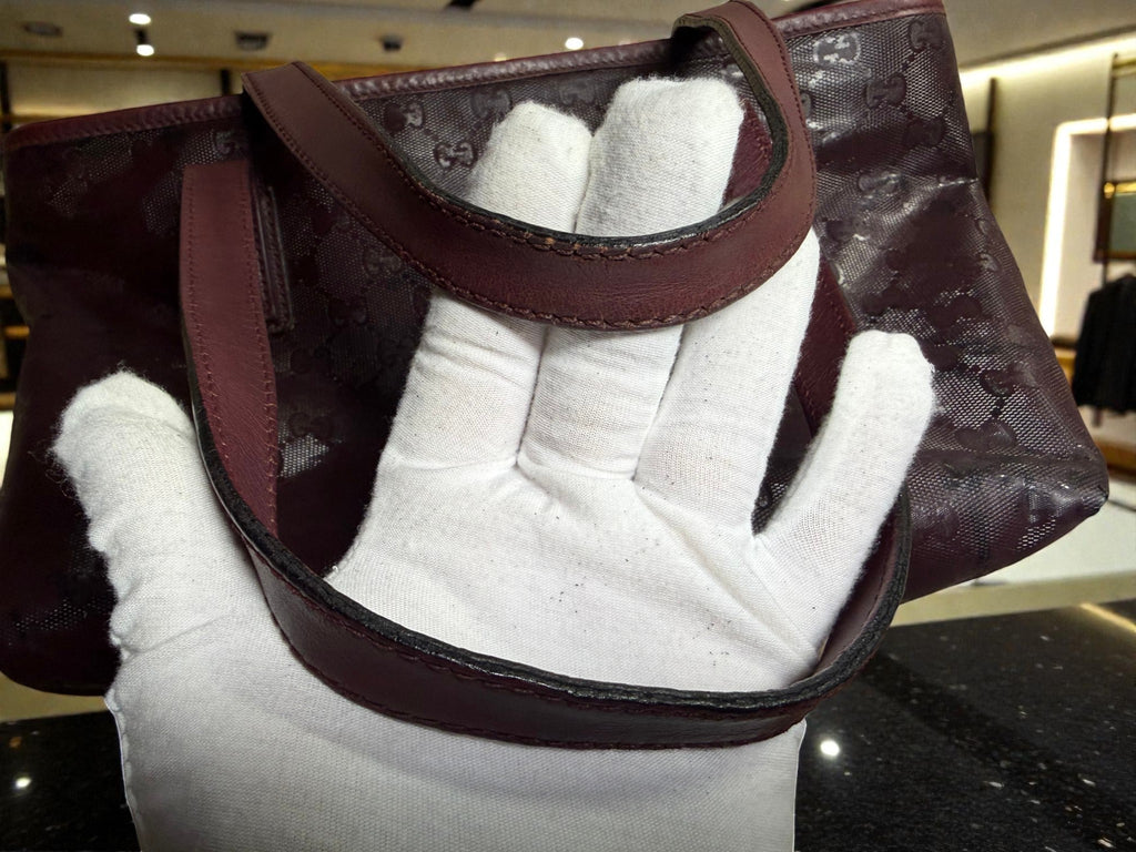 Gucci GG Supreme Joy Tote Bag in Imprime Burgundy