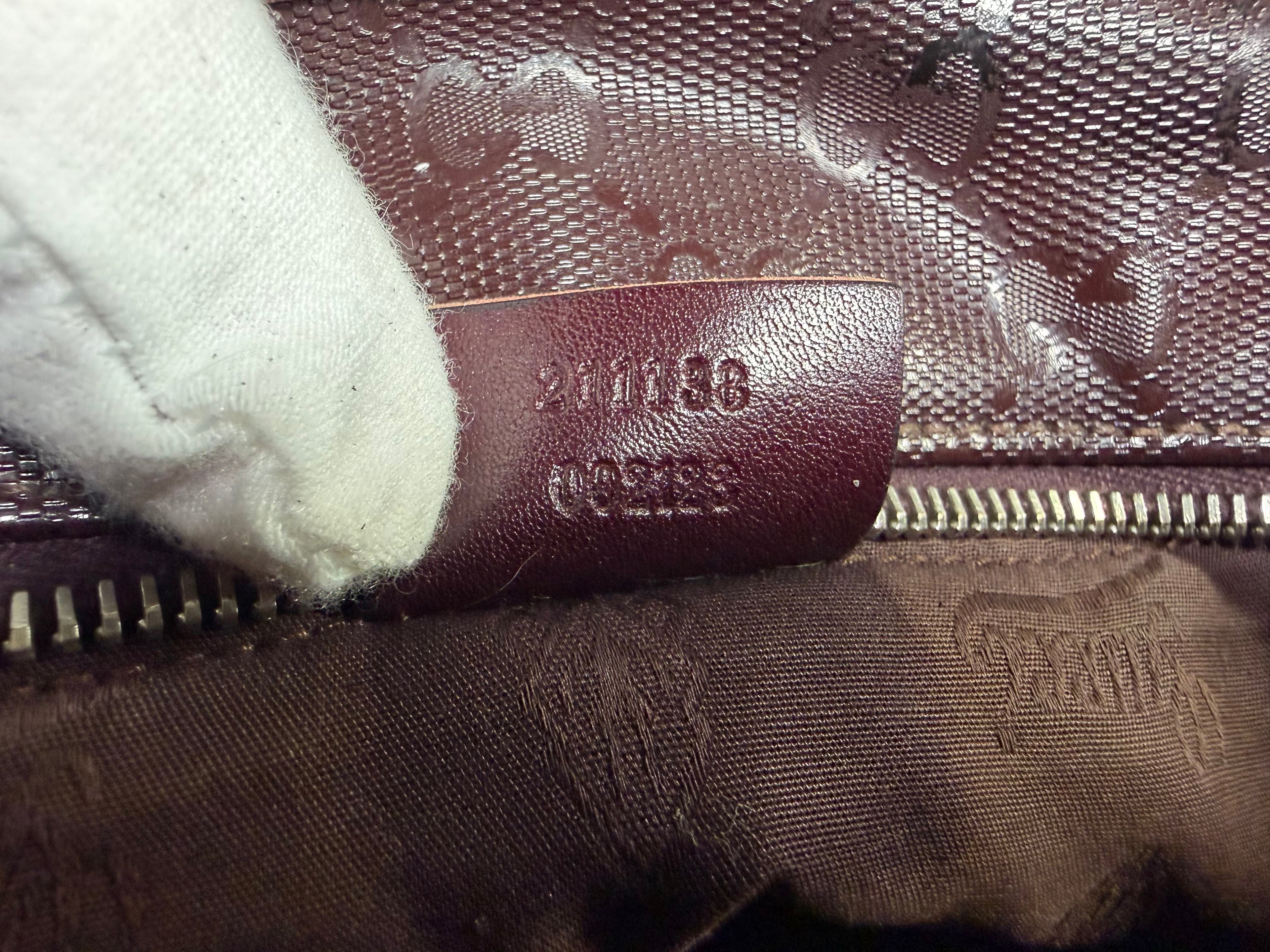 Gucci GG Supreme Joy Tote Bag in Imprime Burgundy