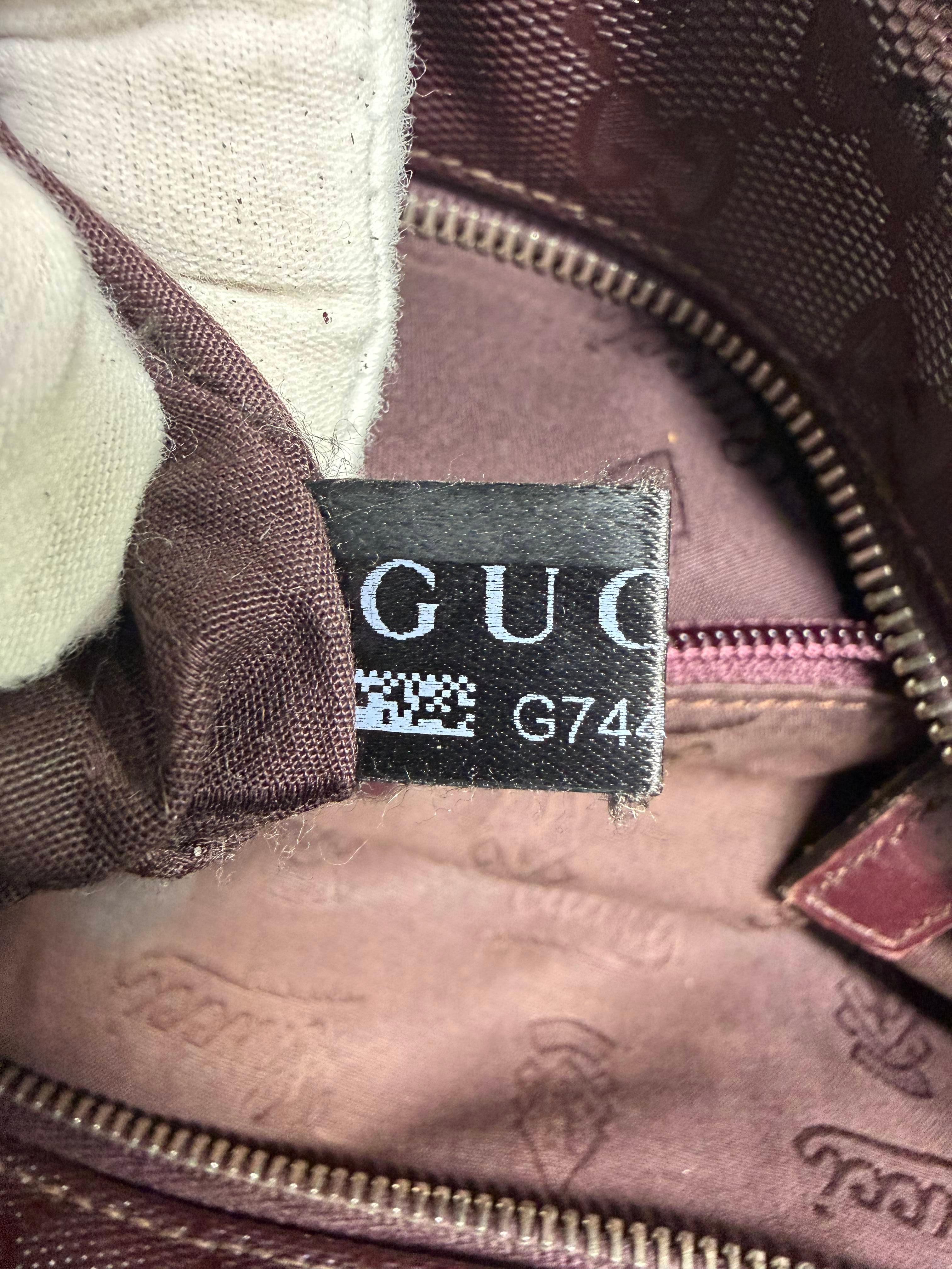 Gucci GG Supreme Joy Tote Bag in Imprime Burgundy