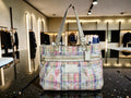Coach Poppy Daisy Madras Signature Large Shoulder Bag