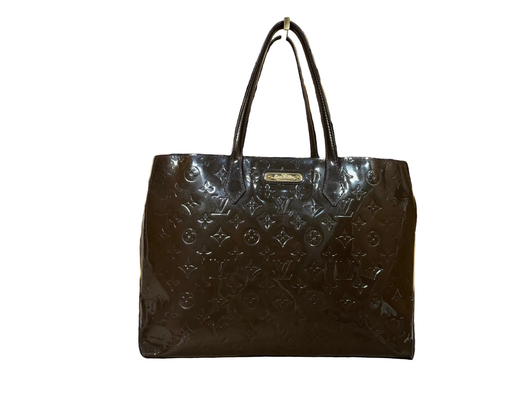 Louis Vuitton Monogram Vernis Wilshire MM Tote in Terre d'Ombre