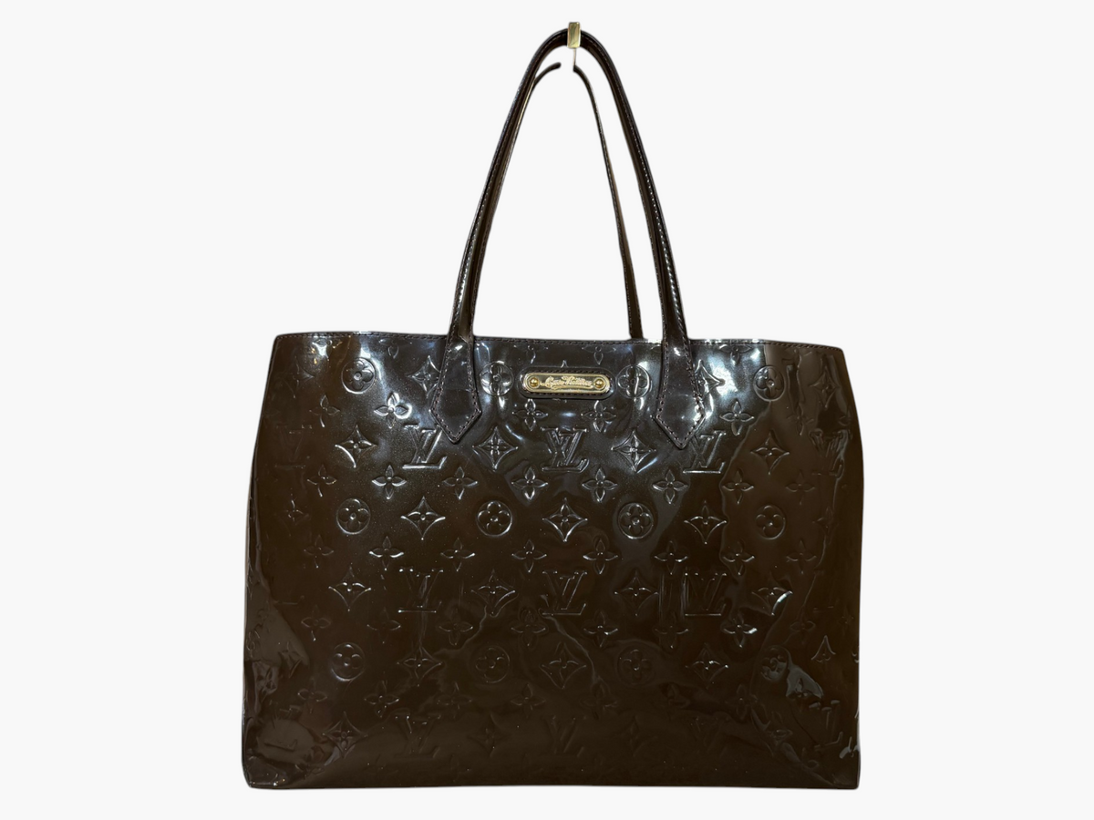 Louis Vuitton Monogram Vernis Wilshire MM Tote in Terre d'Ombre