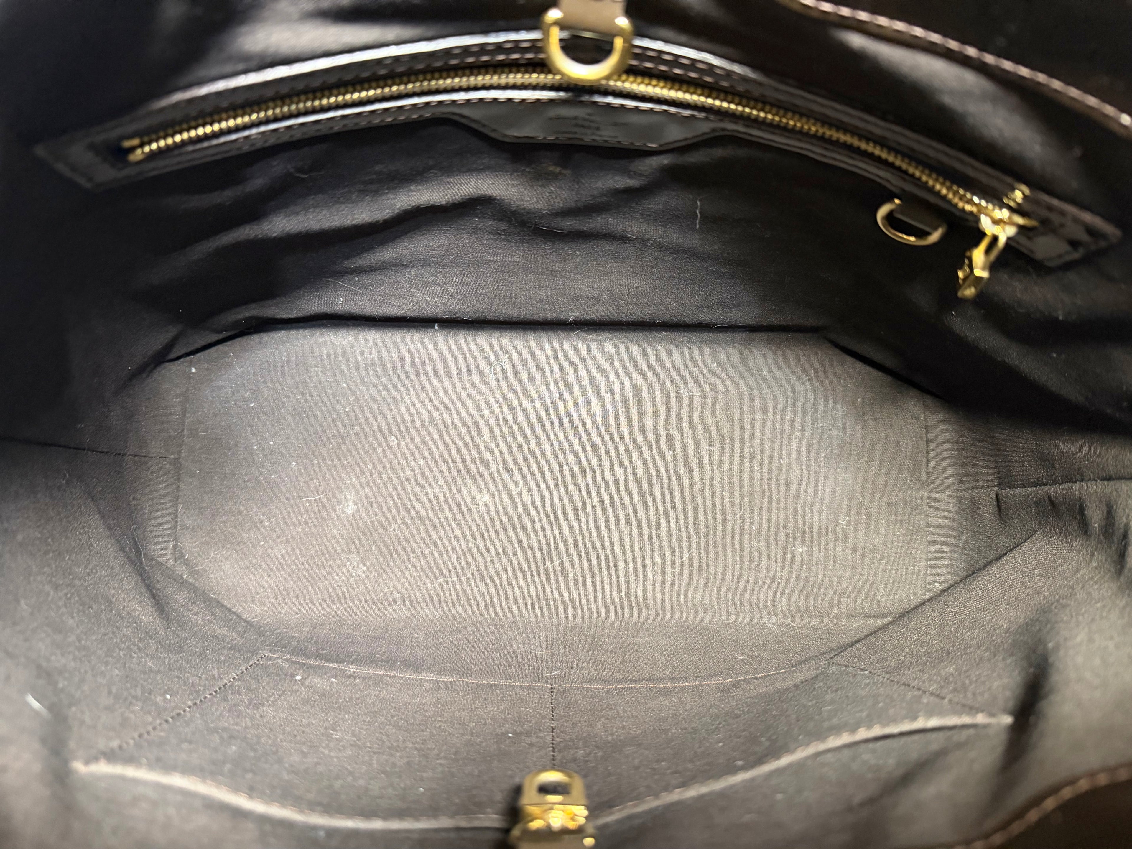 Louis Vuitton Monogram Vernis Wilshire MM Tote in Terre d'Ombre