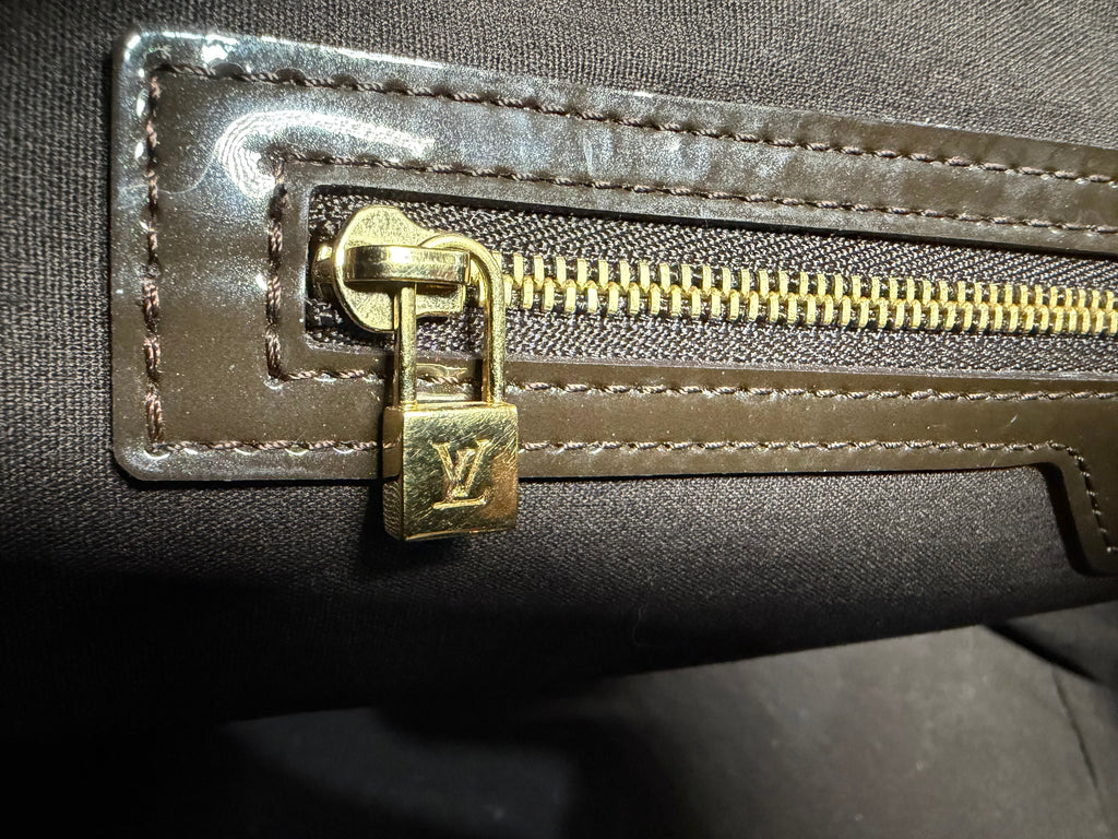 Louis Vuitton Monogram Vernis Wilshire MM Tote in Terre d'Ombre