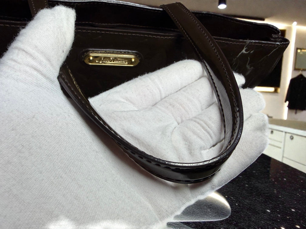 Louis Vuitton Monogram Vernis Wilshire MM Tote in Terre d'Ombre