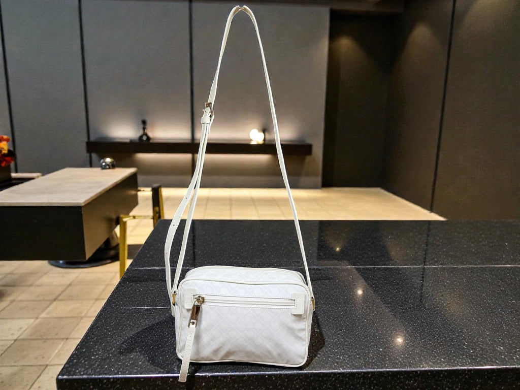 Gherardini White Monogram Crossbody Bag