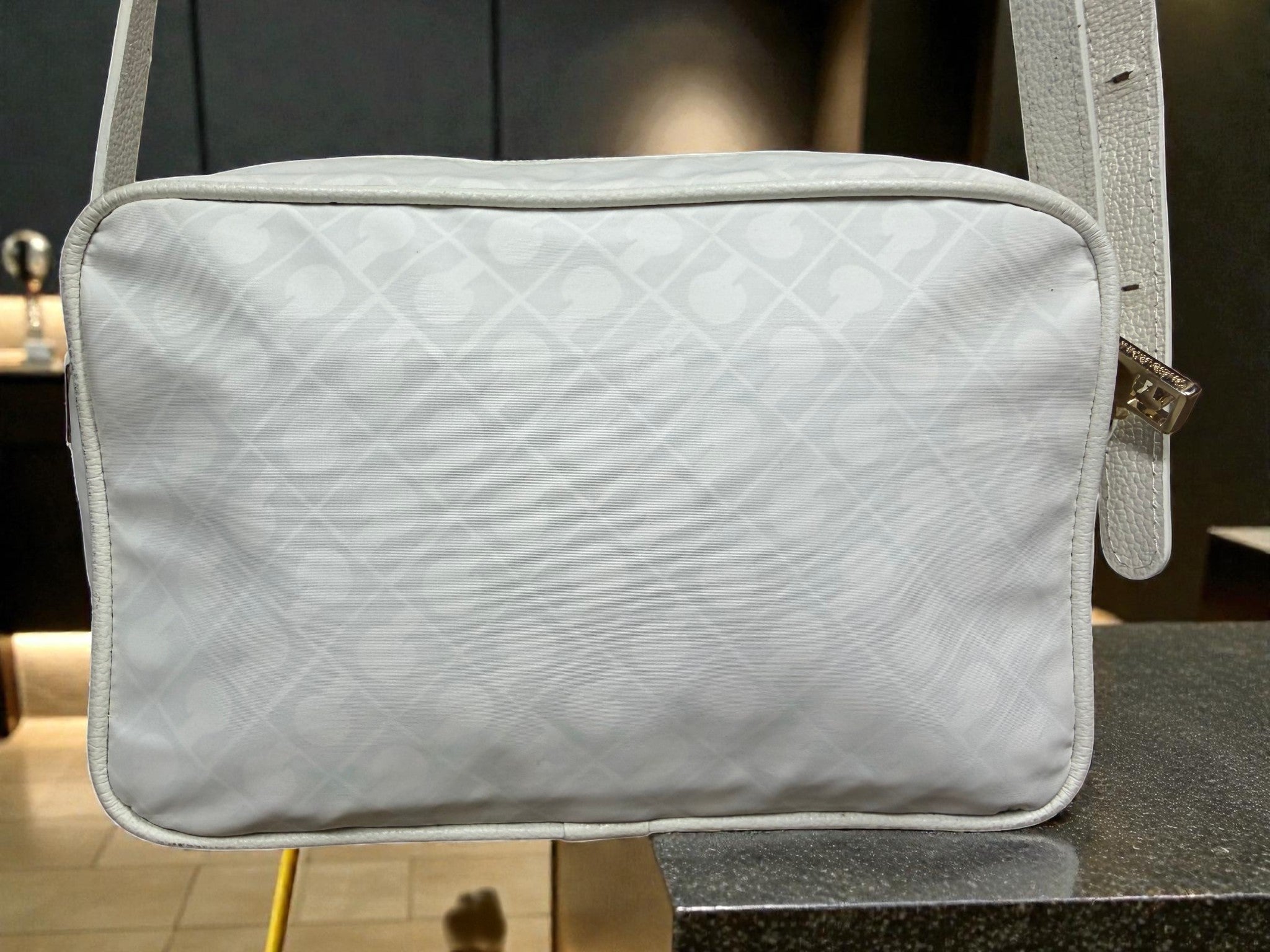 Gherardini White Monogram Crossbody Bag