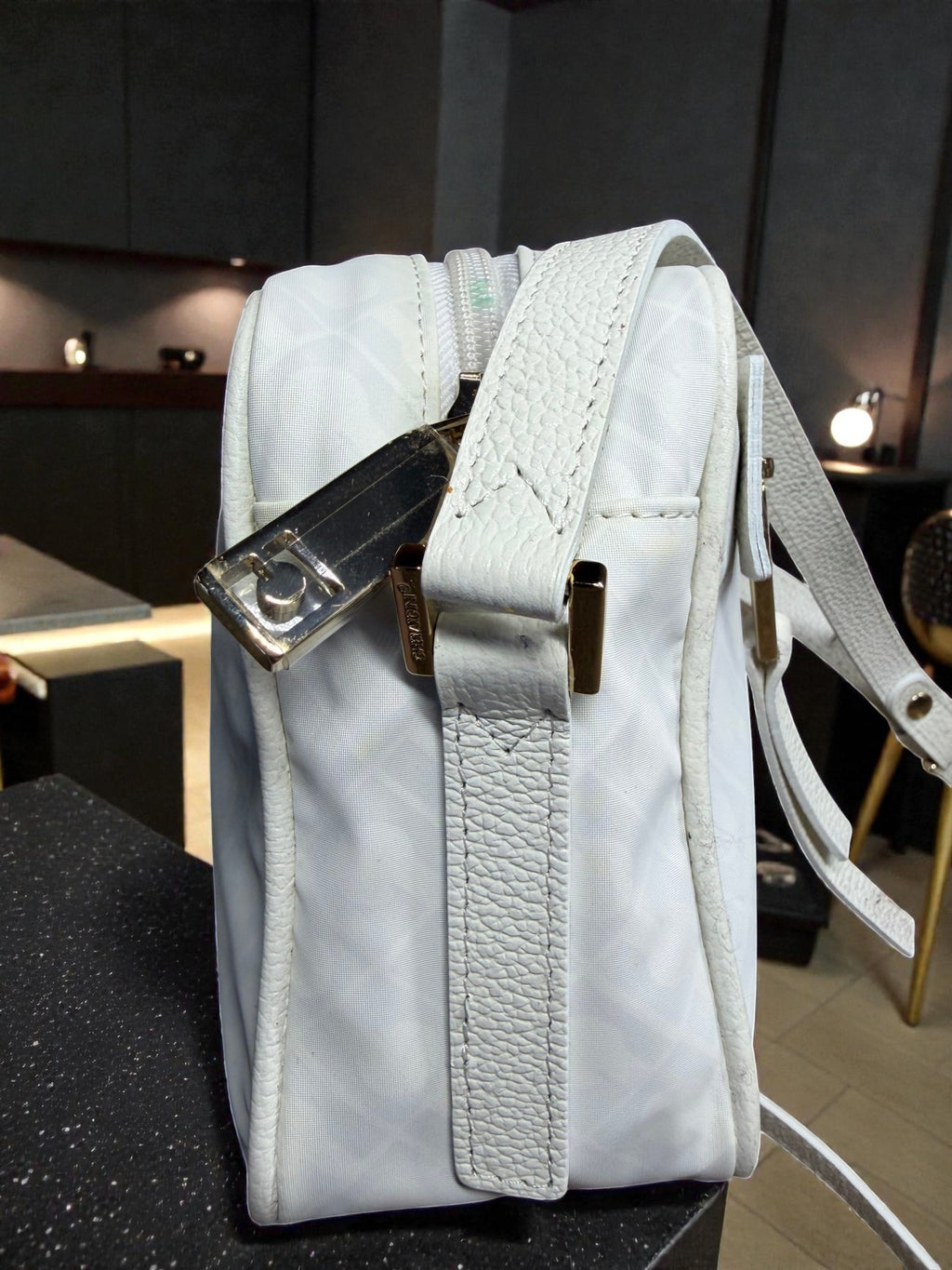 Gherardini White Monogram Crossbody Bag