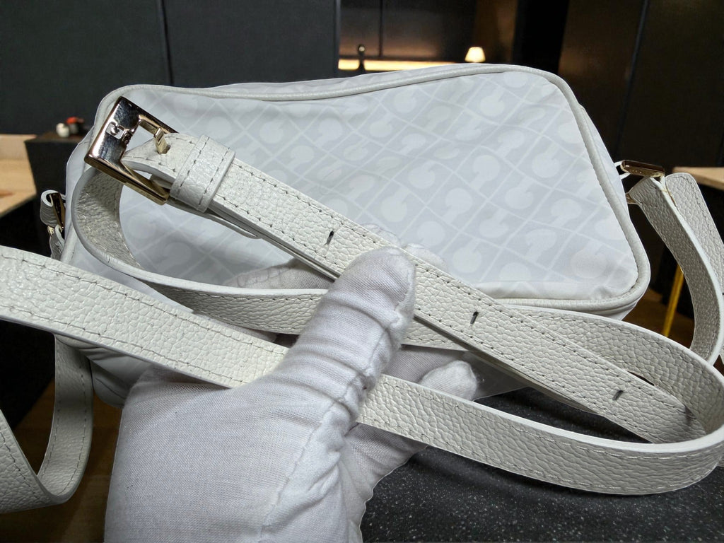 Gherardini White Monogram Crossbody Bag