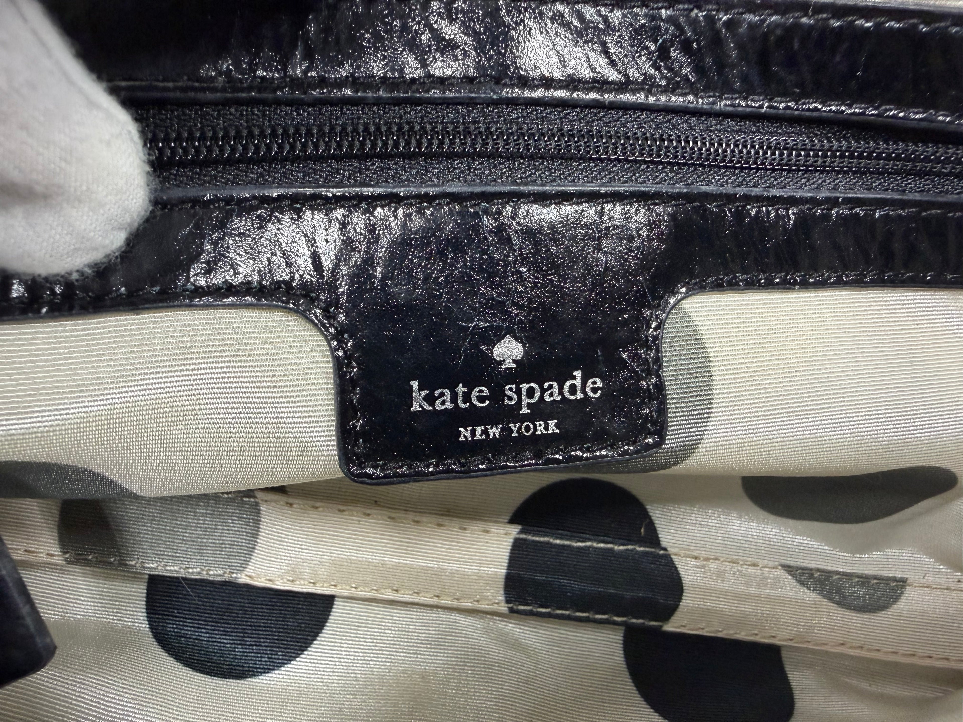 Kate Spade New York Straw Crossbody Bag with Navy Bow