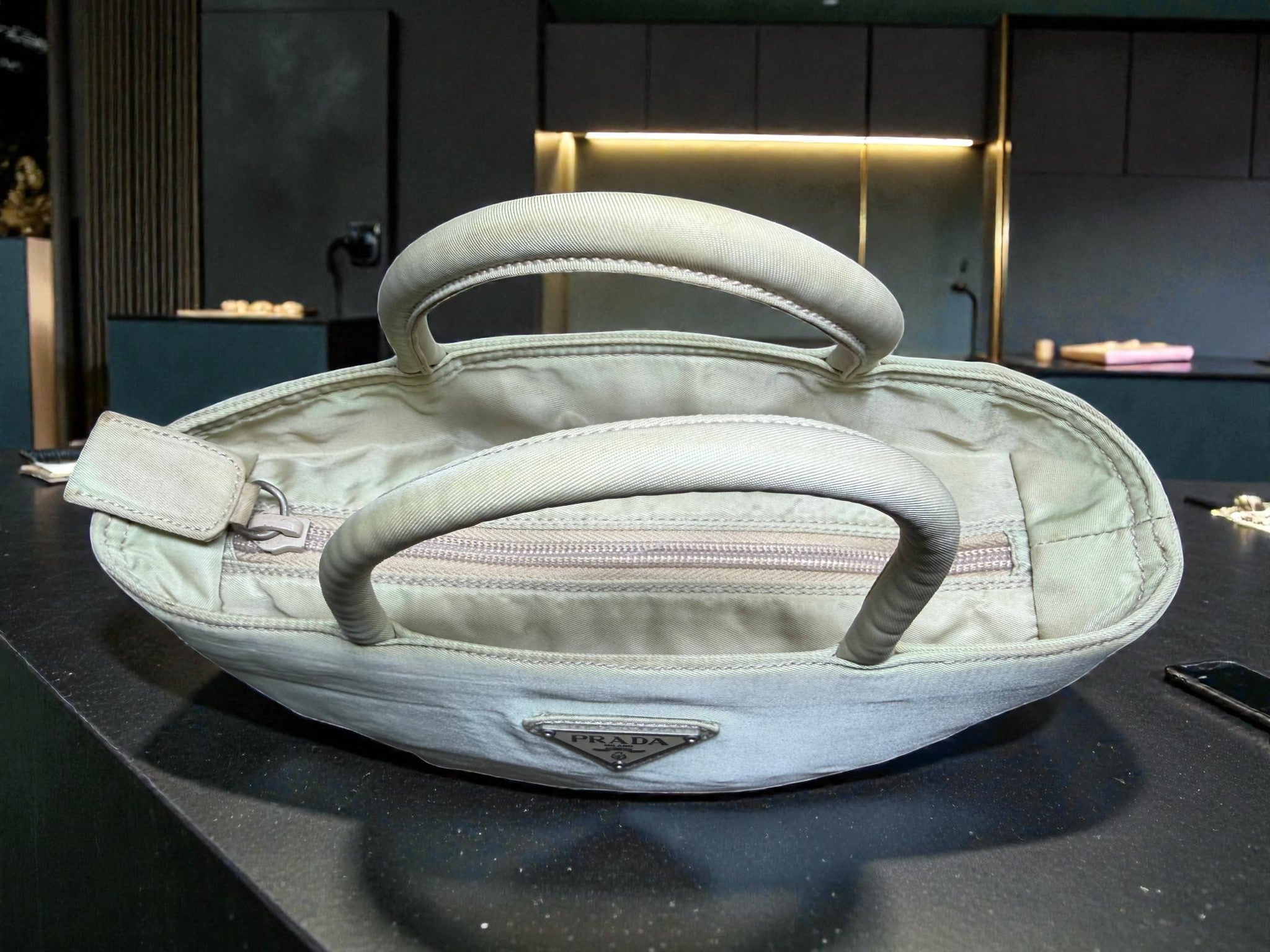 Prada Cream Nylon Tessuto Tote Bag