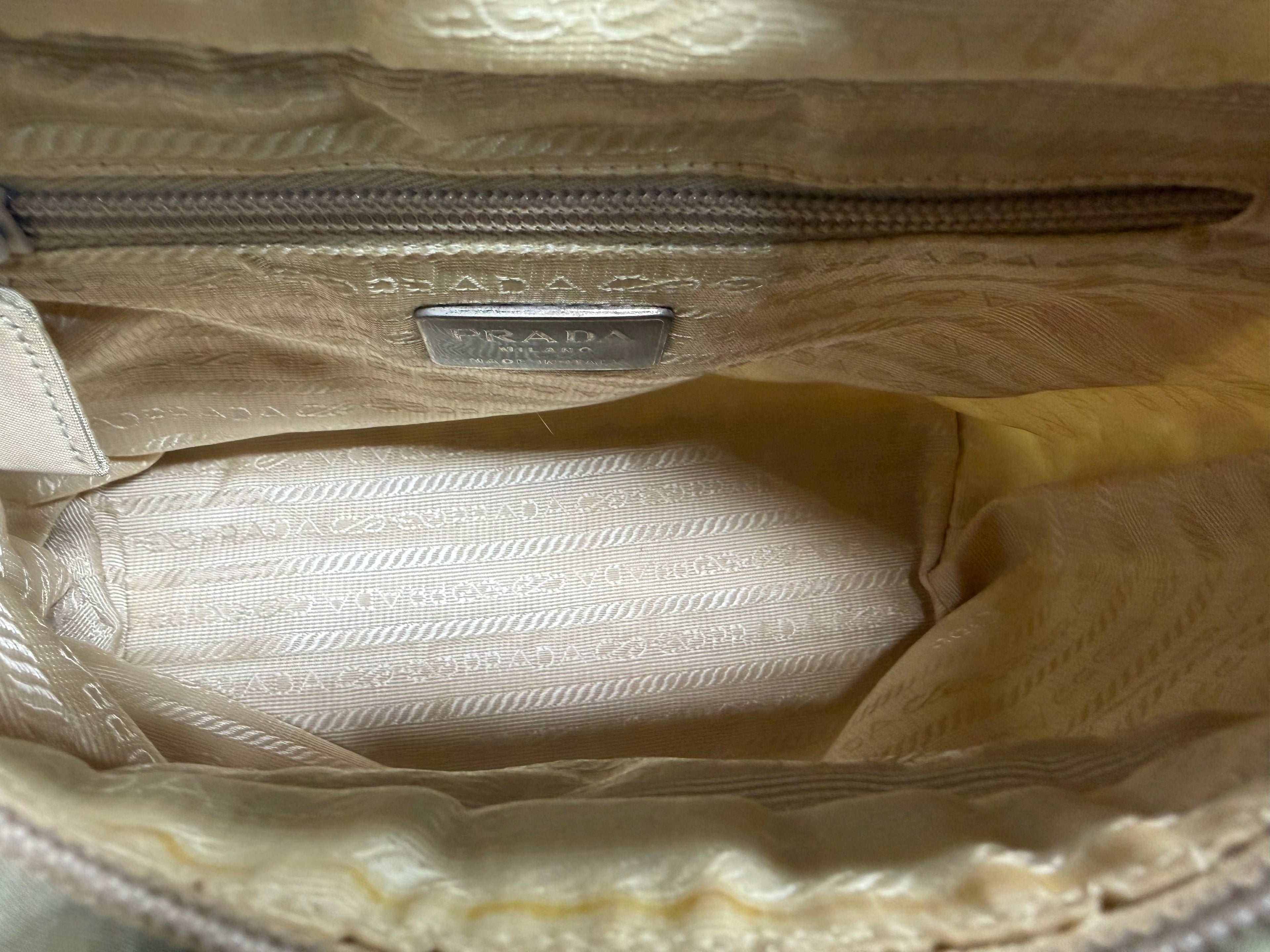 Prada Cream Nylon Tessuto Tote Bag