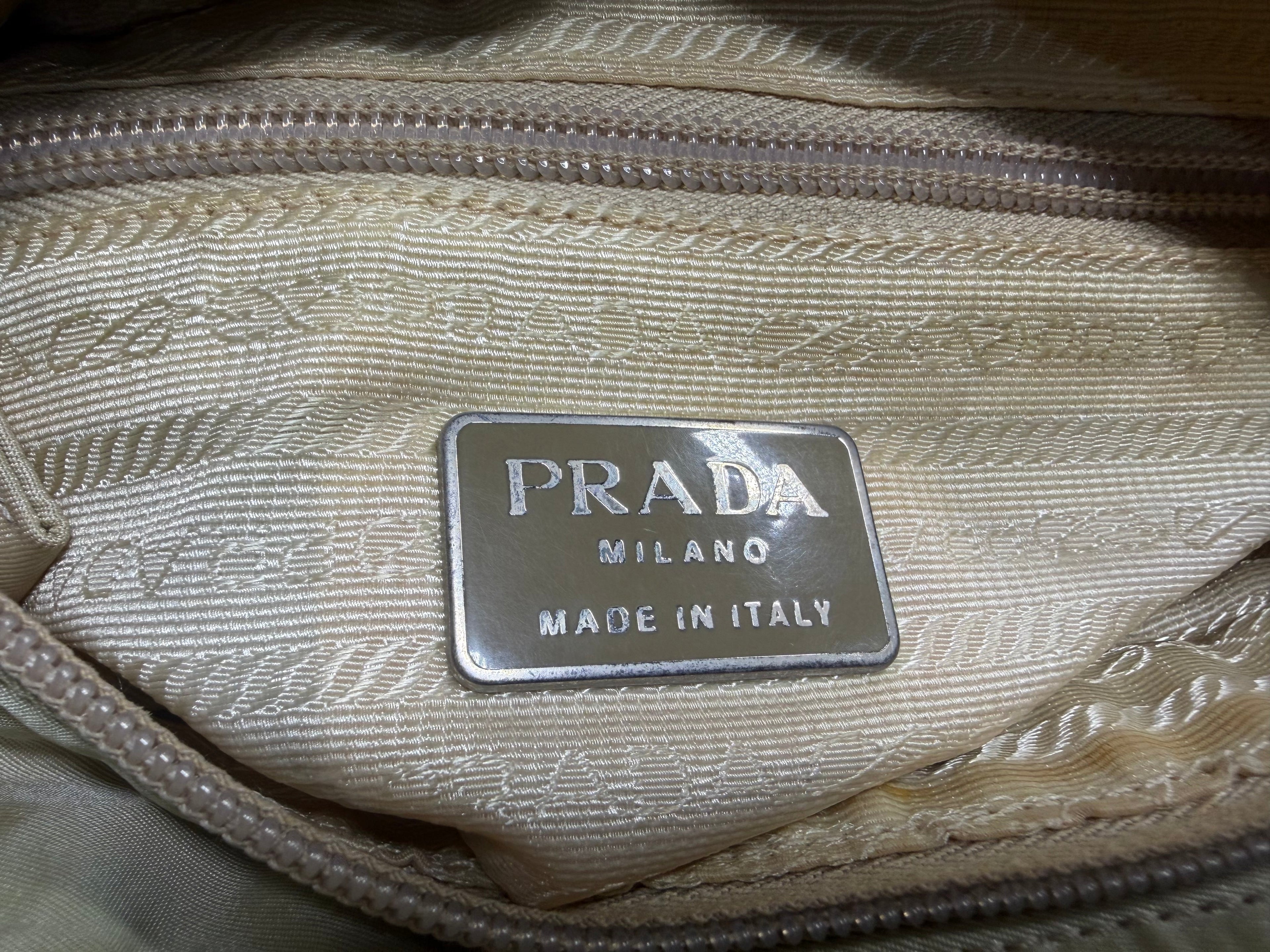 Prada Cream Nylon Tessuto Tote Bag