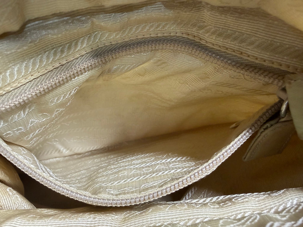 Prada Cream Nylon Tessuto Tote Bag