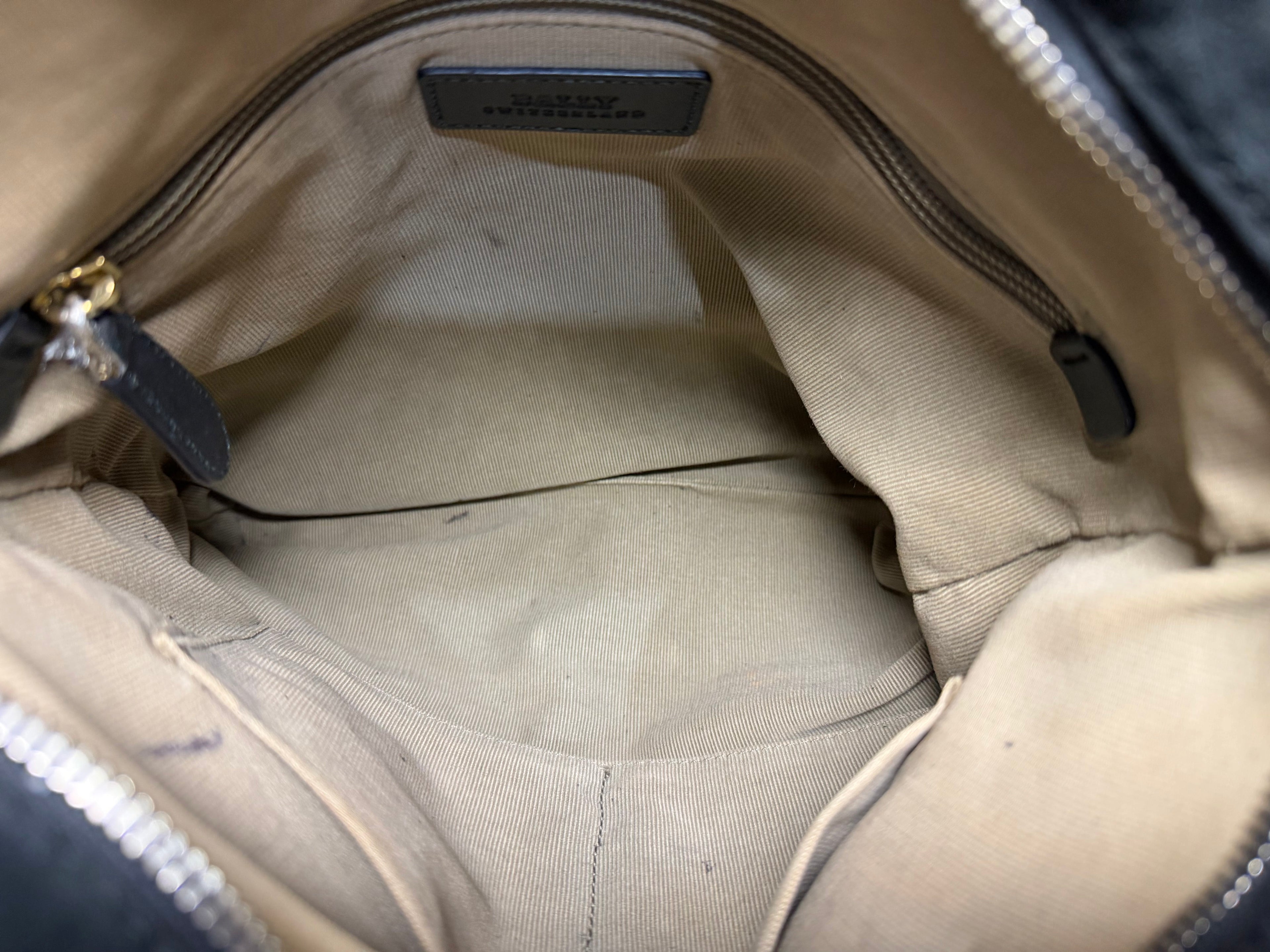 Bally Switzerland Black Suede Messenger Bag