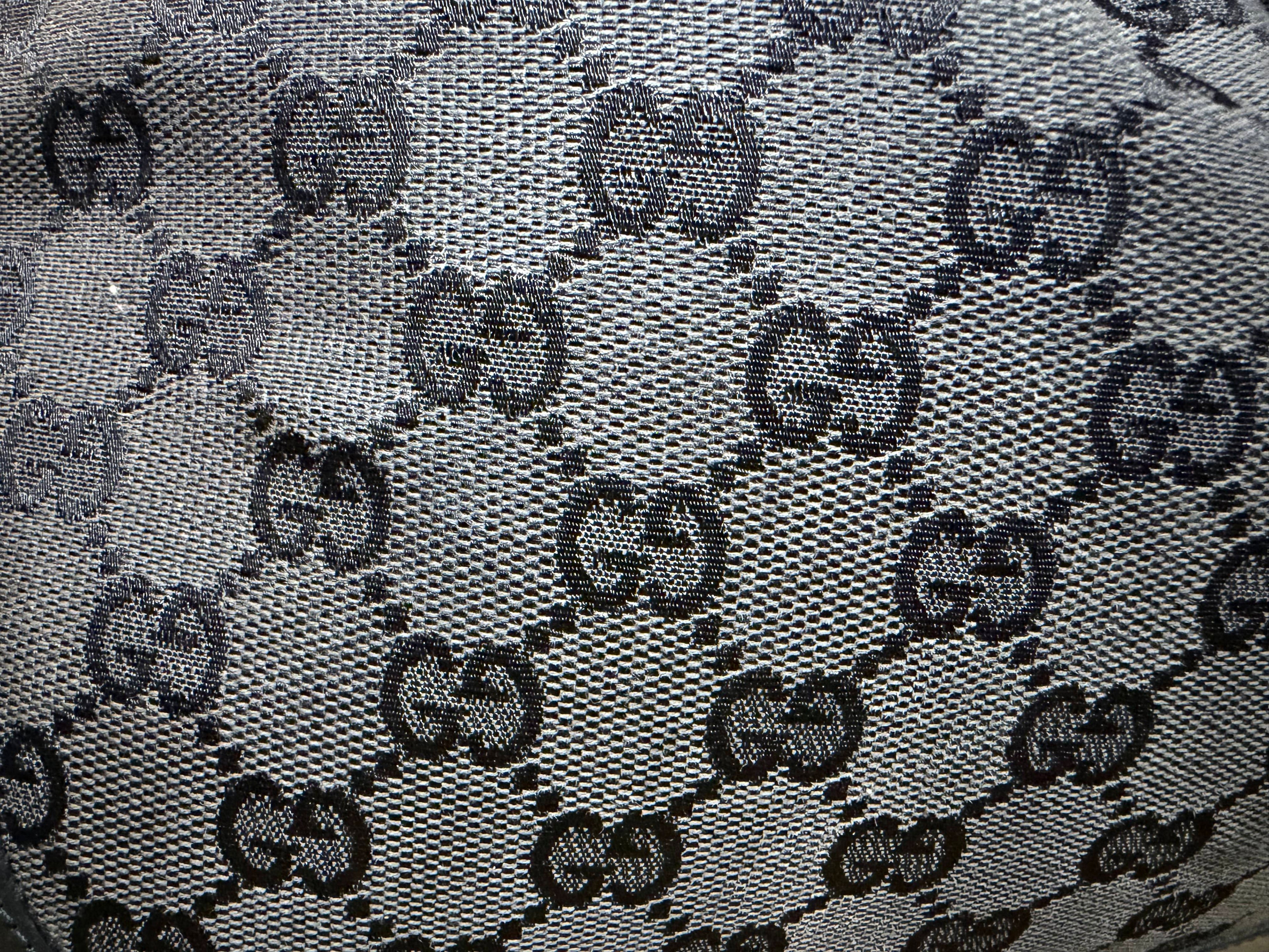 Vintage Gucci Jackie GG Monogram Canvas Shoulder Bag