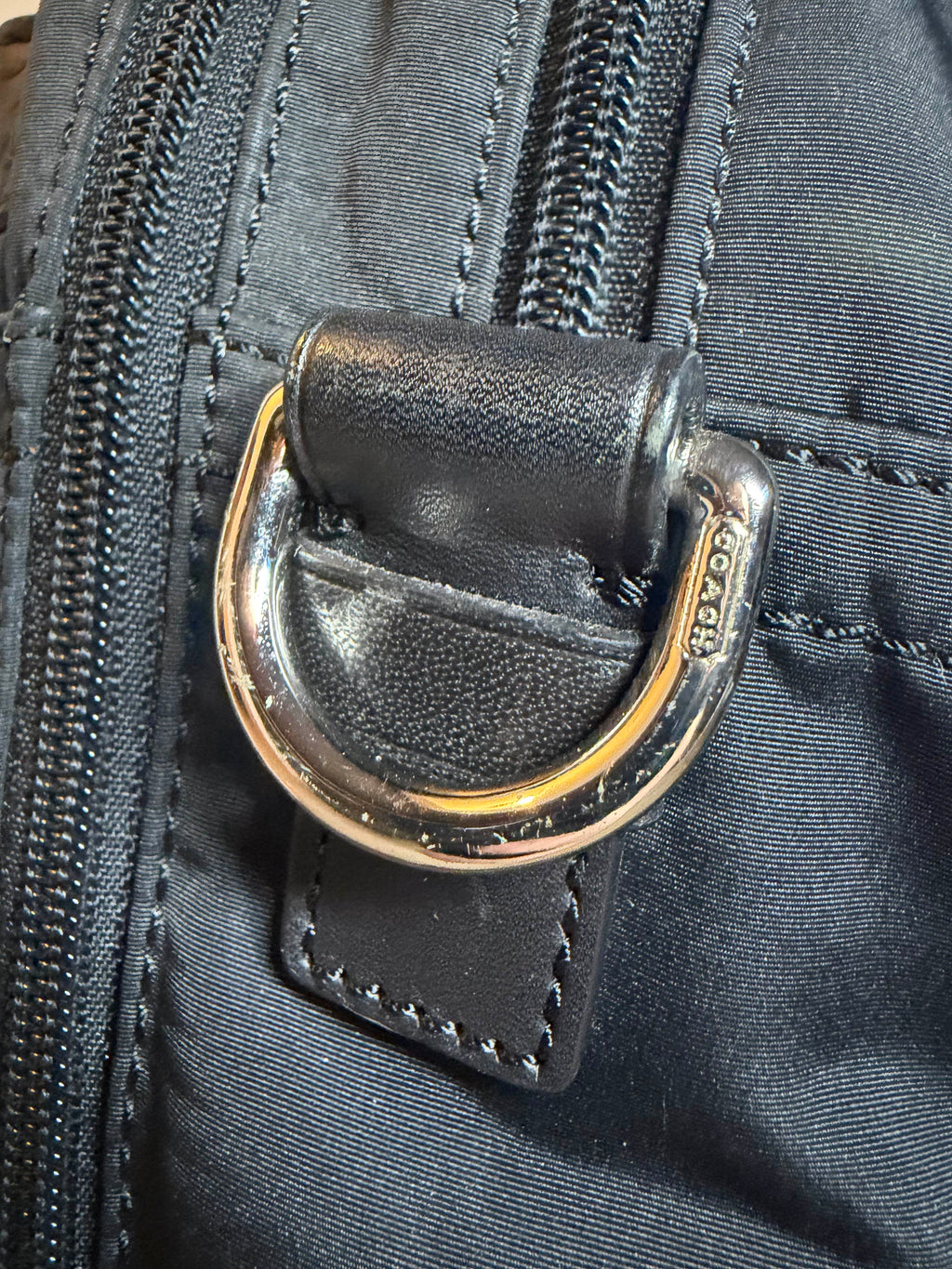 Coach Black Nylon and leather Embossed Business Briefcase