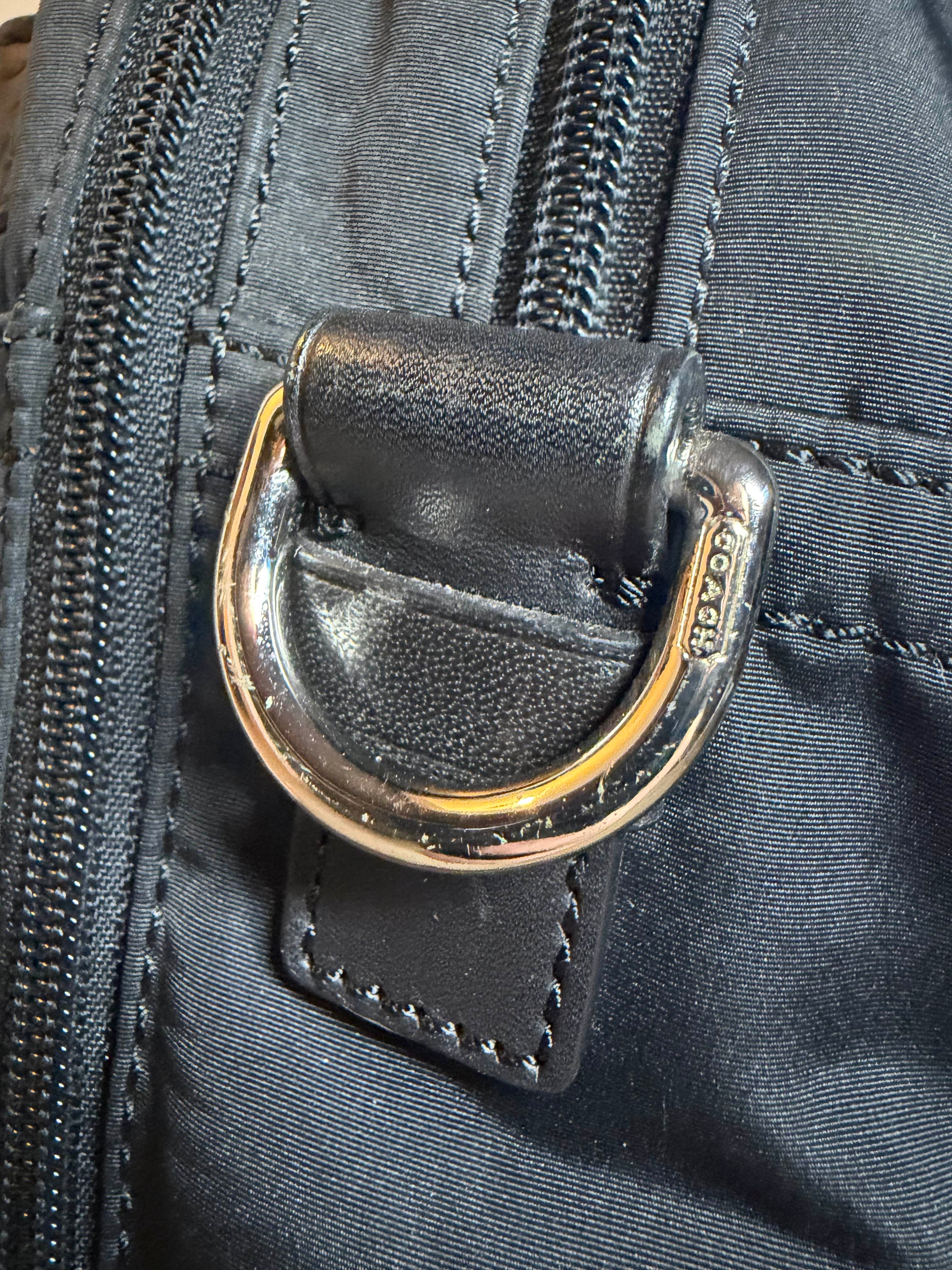 Coach Black Nylon and leather Embossed Business Briefcase