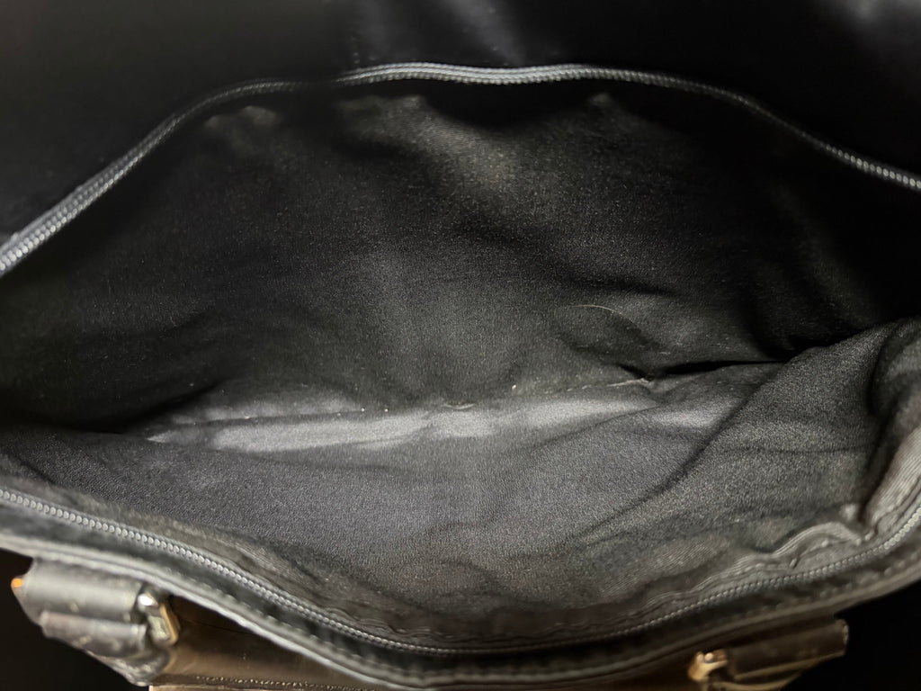 Coach Black Nylon and leather Embossed Business Briefcase