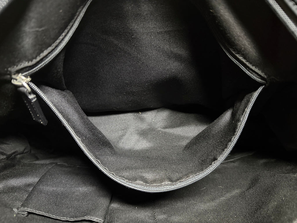 Coach Black Nylon and leather Embossed Business Briefcase