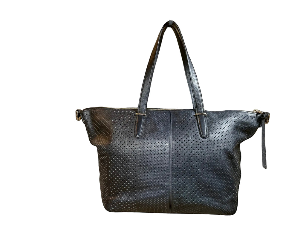Coach Bleecker Cooper tote shoulder Bag in Black Leather