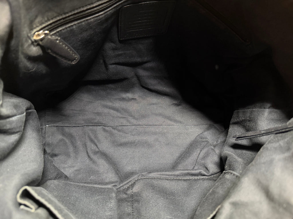 Coach Bleecker Cooper tote shoulder Bag in Black Leather
