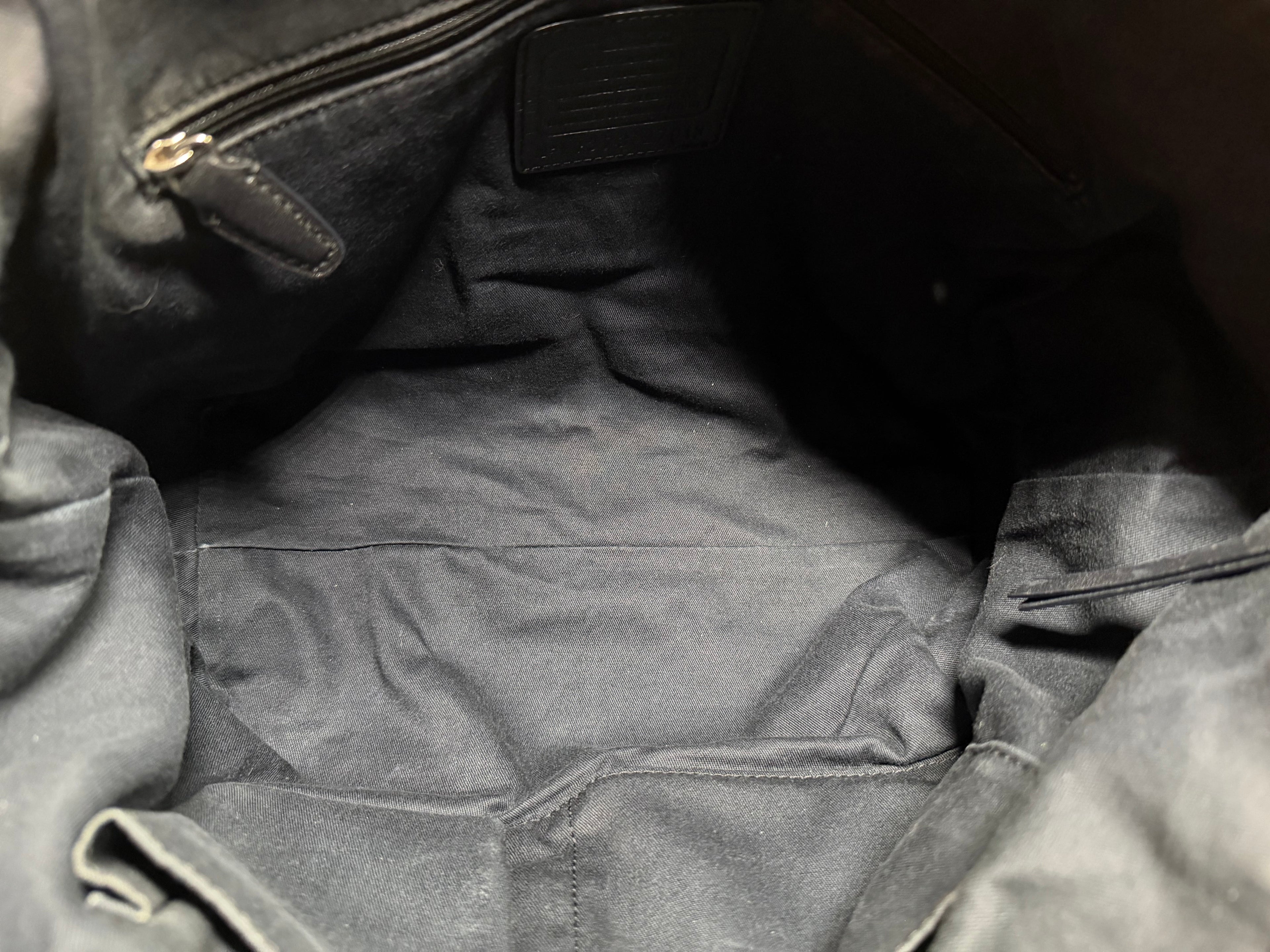 Coach Bleecker Cooper tote shoulder Bag in Black Leather