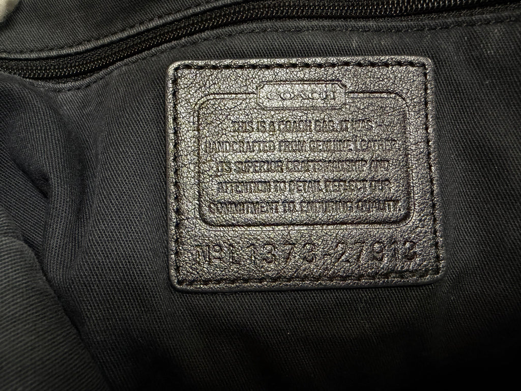 Coach Bleecker Cooper tote shoulder Bag in Black Leather