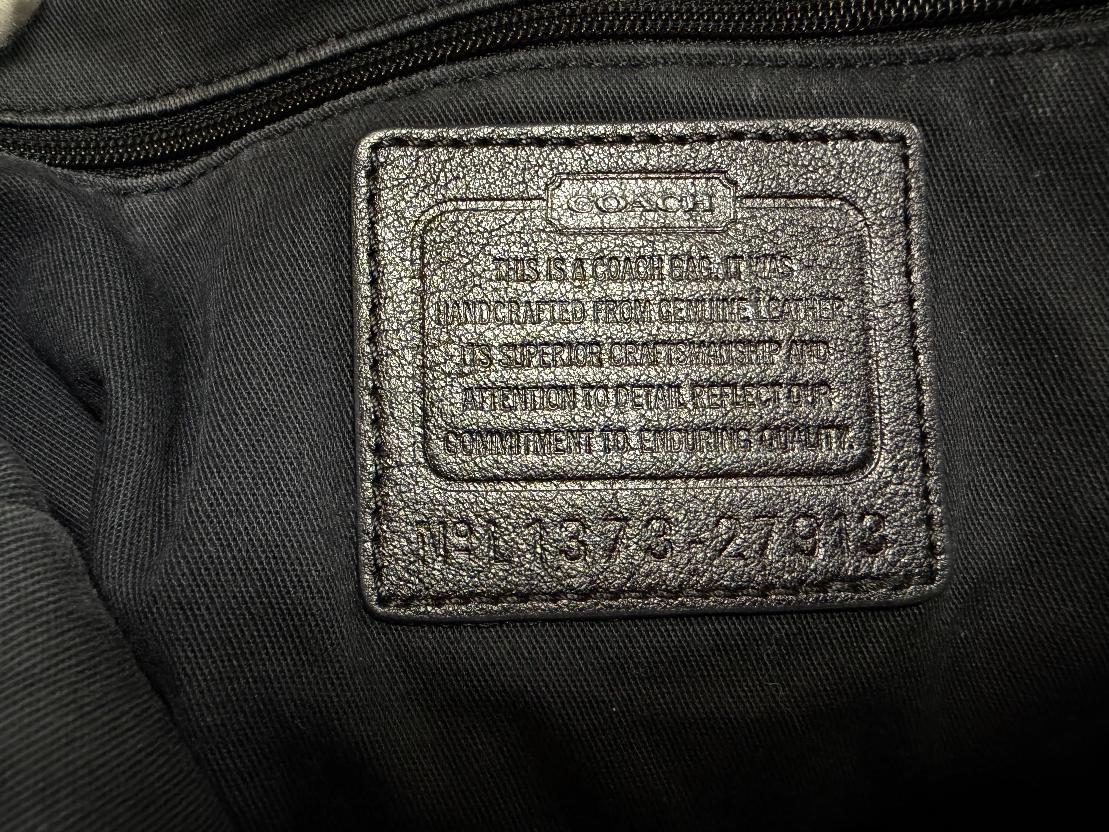 Coach Bleecker Cooper tote shoulder Bag in Black Leather