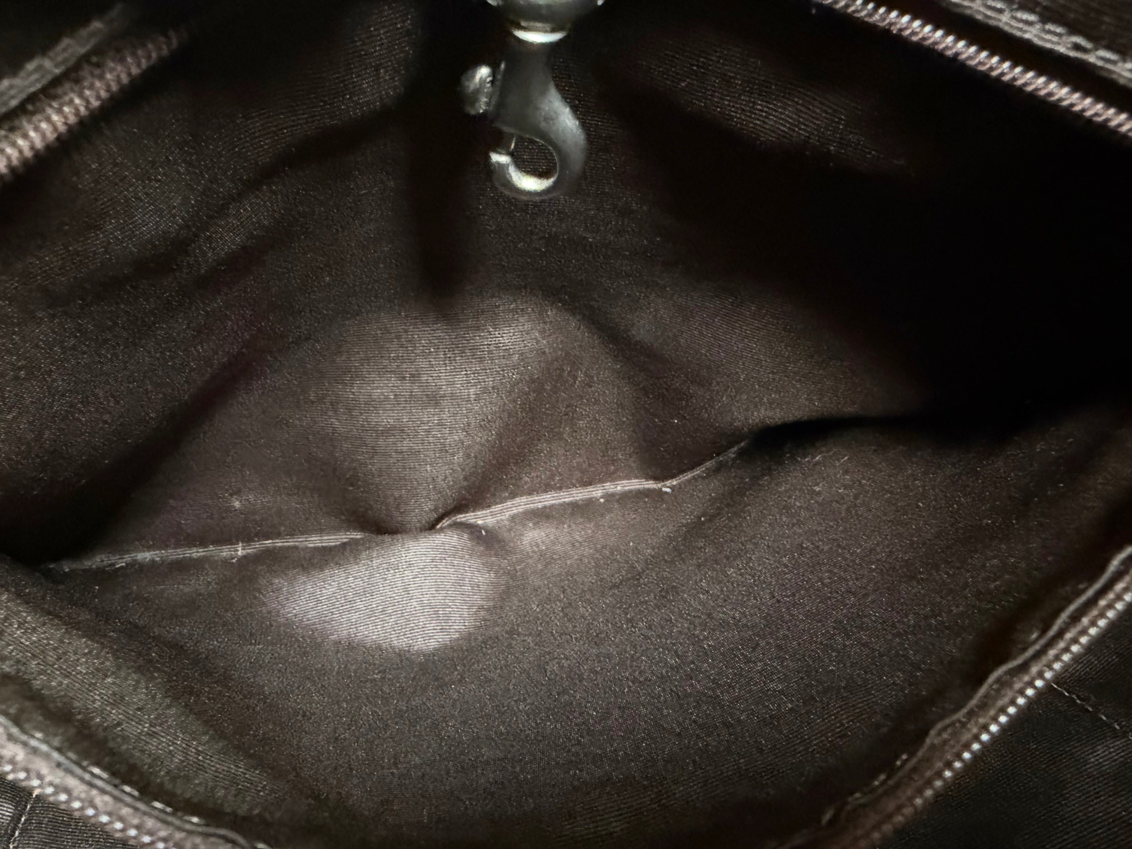 Coach Chelsea Pebbled Leather Tote – Black with Cognac Chain Handles